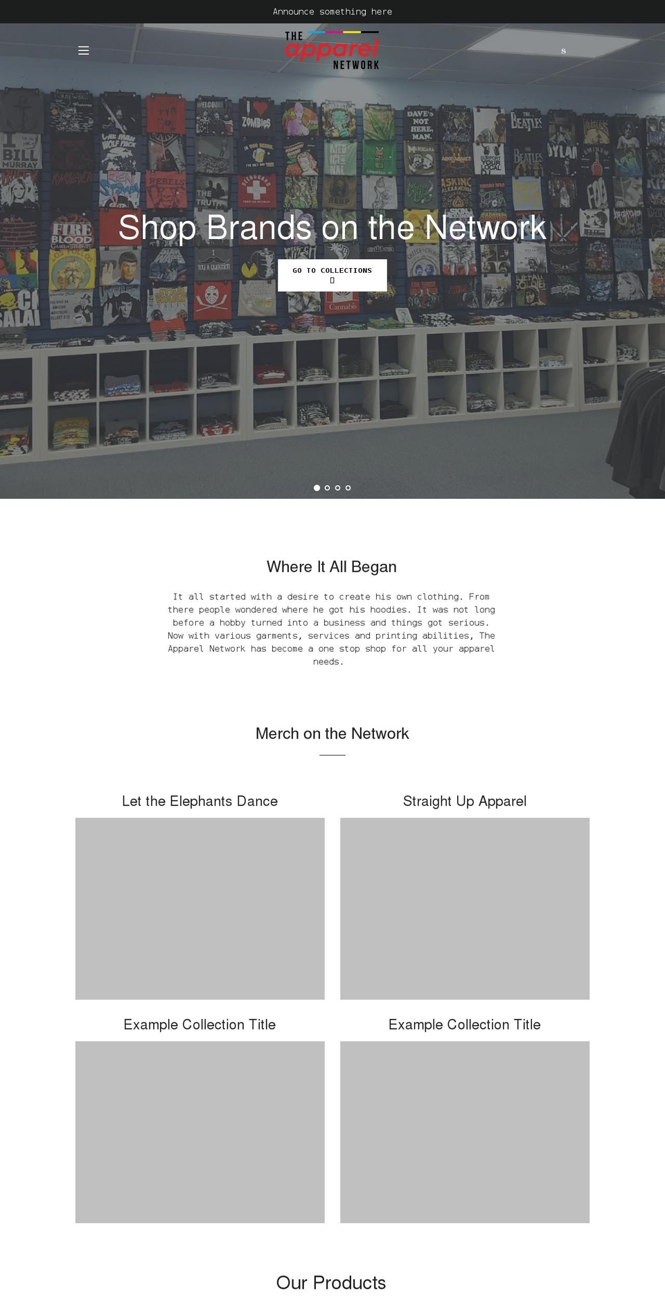 theapparelnetwork.ca shopify website screenshot