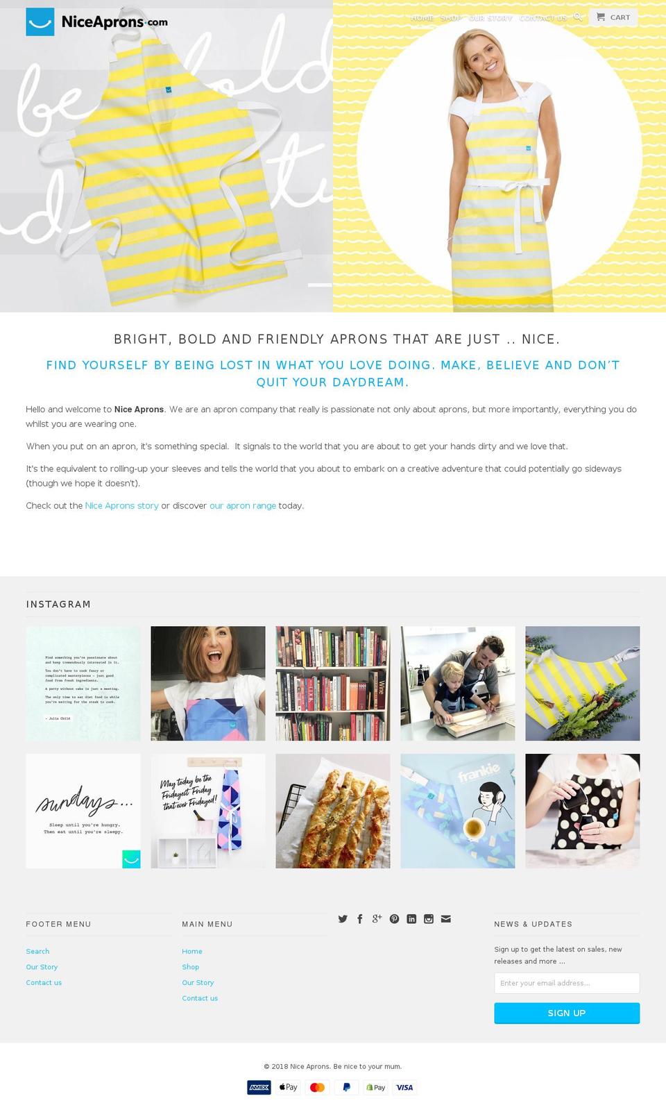 theapronchef.com — Shopify storefront screenshot