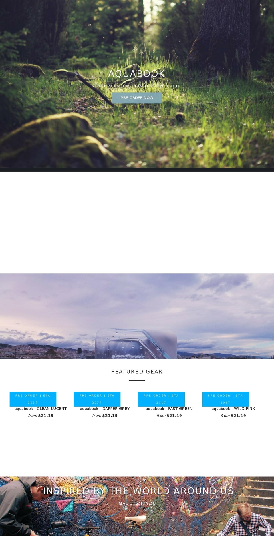 theaquabook.com shopify website screenshot