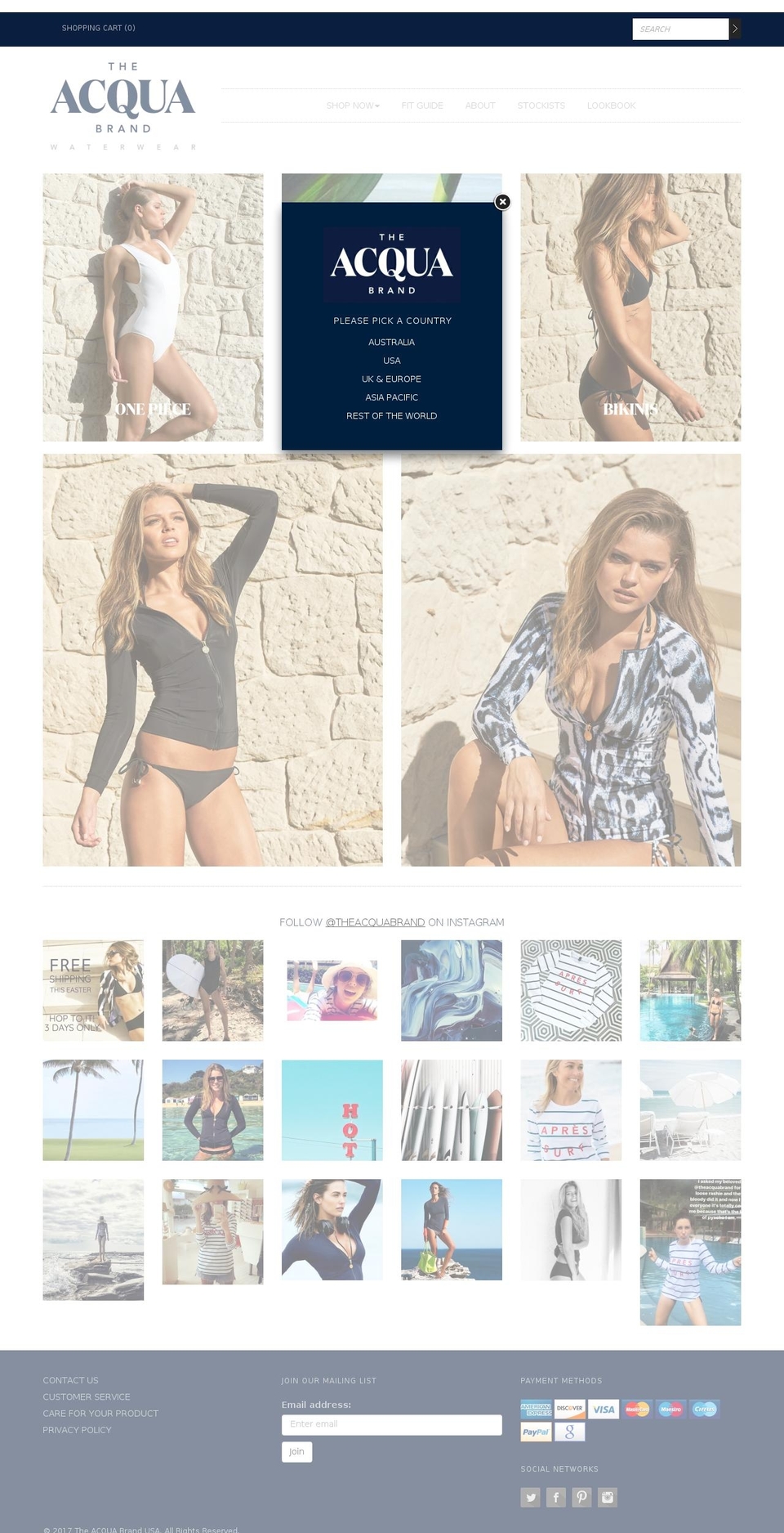 theaquabrand.com shopify website screenshot