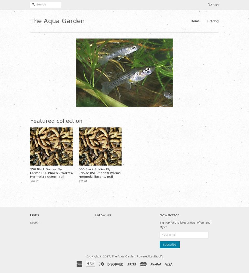 theaquagarden.com shopify website screenshot