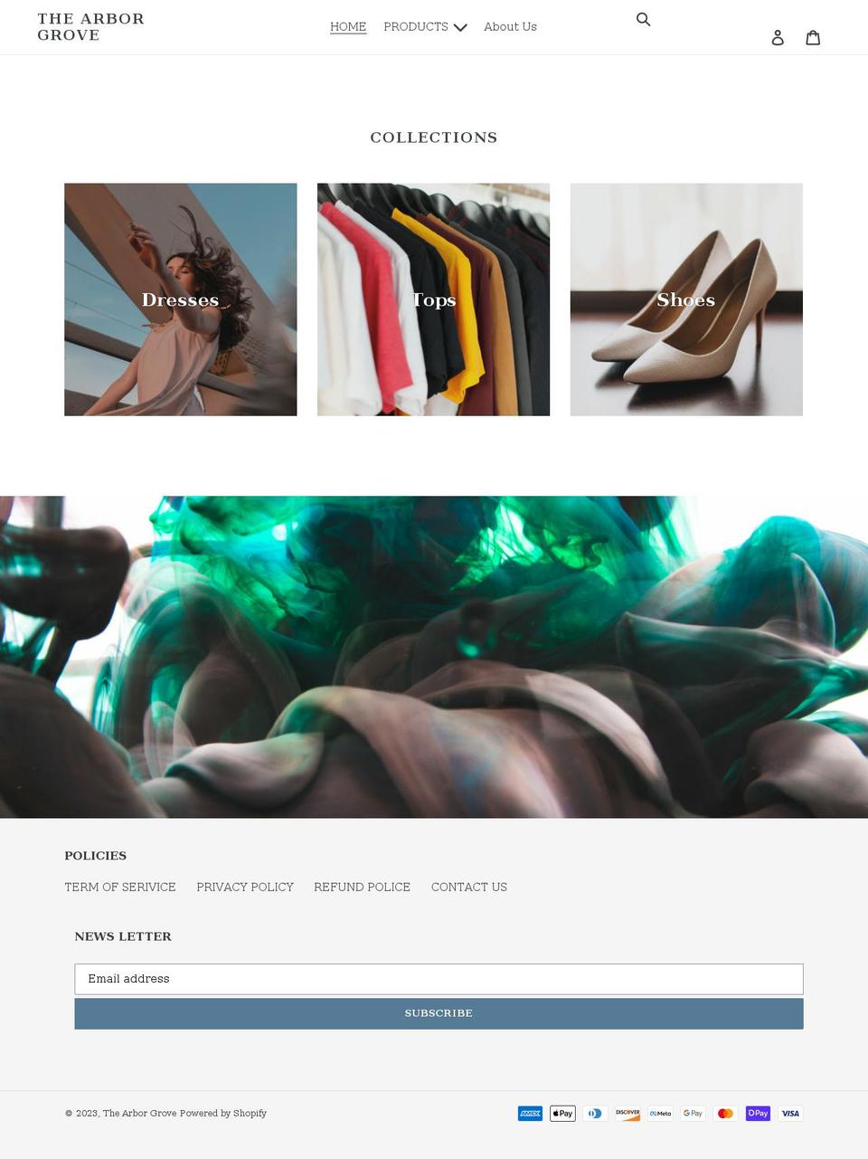 thearborgrove.com shopify website screenshot