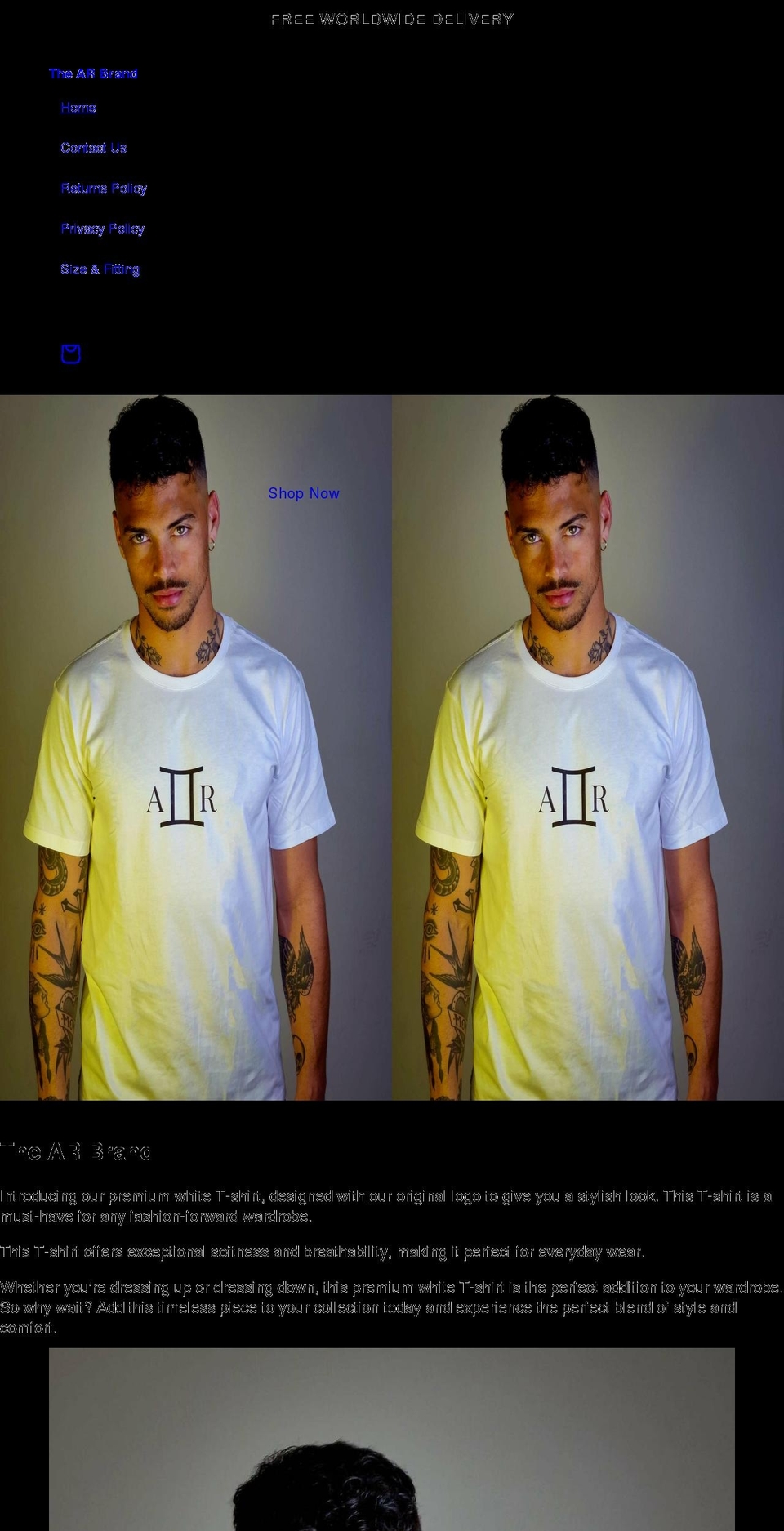 thearbrand.co.uk shopify website screenshot