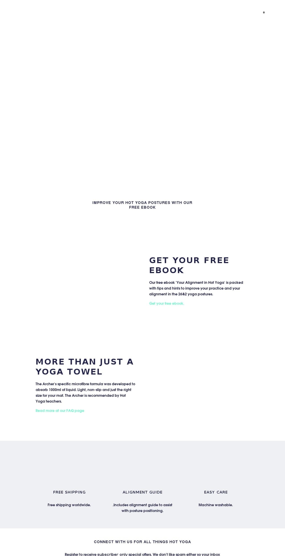 thearcherhotyogatowel.com shopify website screenshot