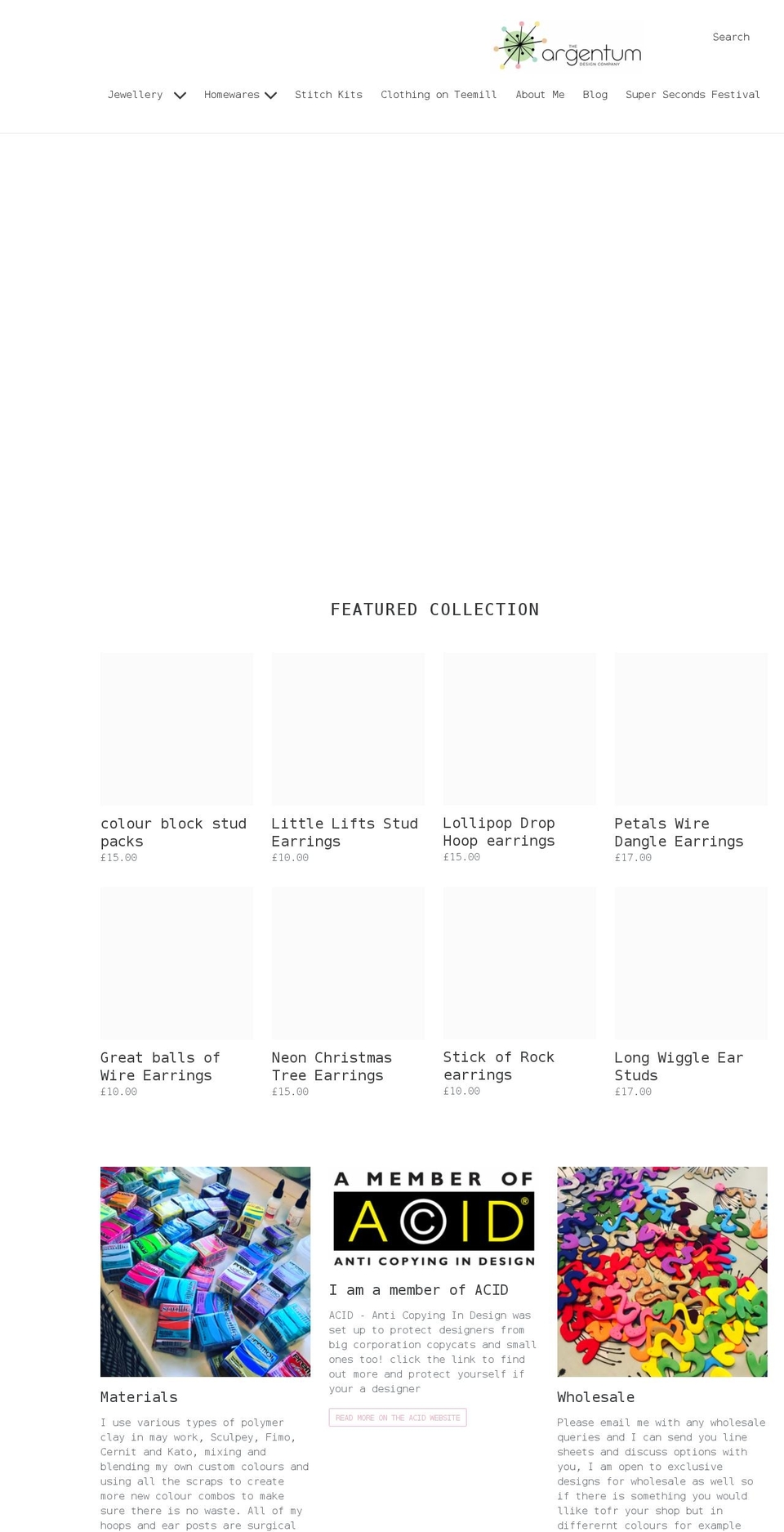 theargentumdesigncompany.co.uk shopify website screenshot