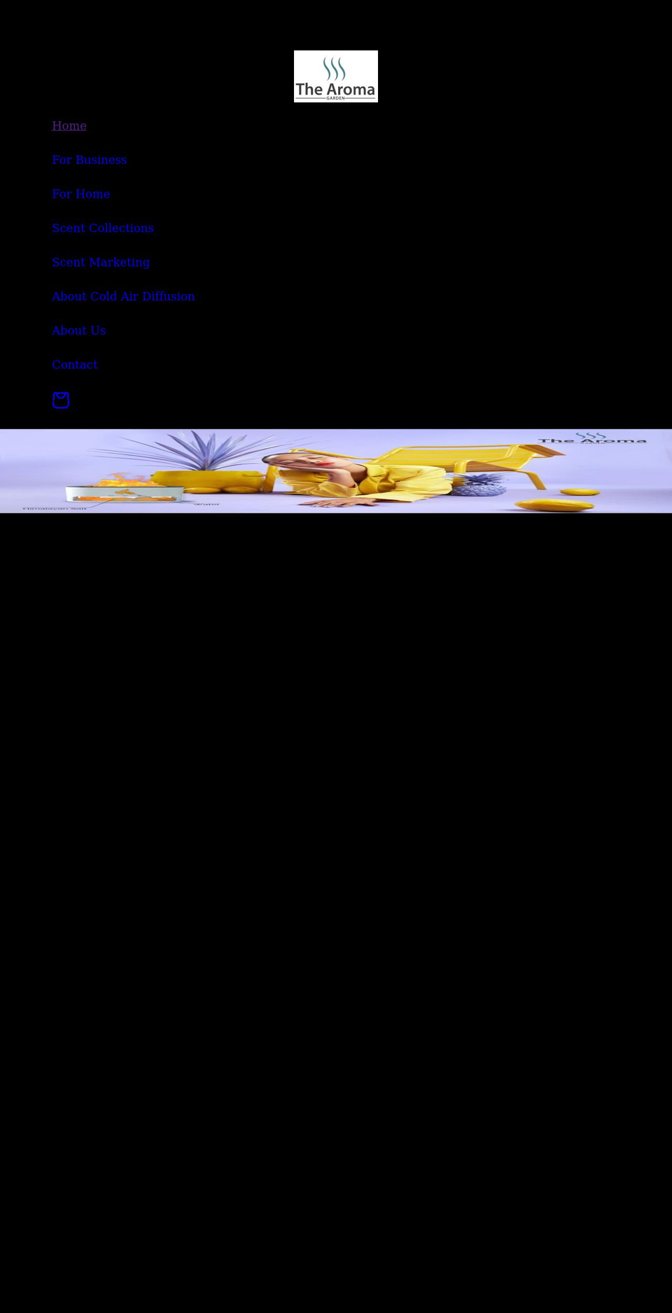 thearomagarden.com shopify website screenshot