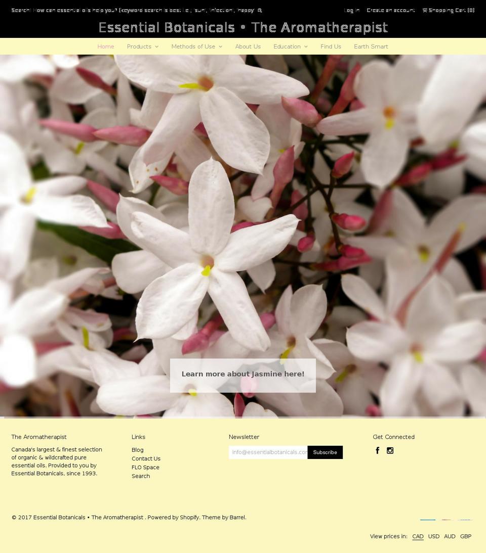 thearomatherapist.com shopify website screenshot