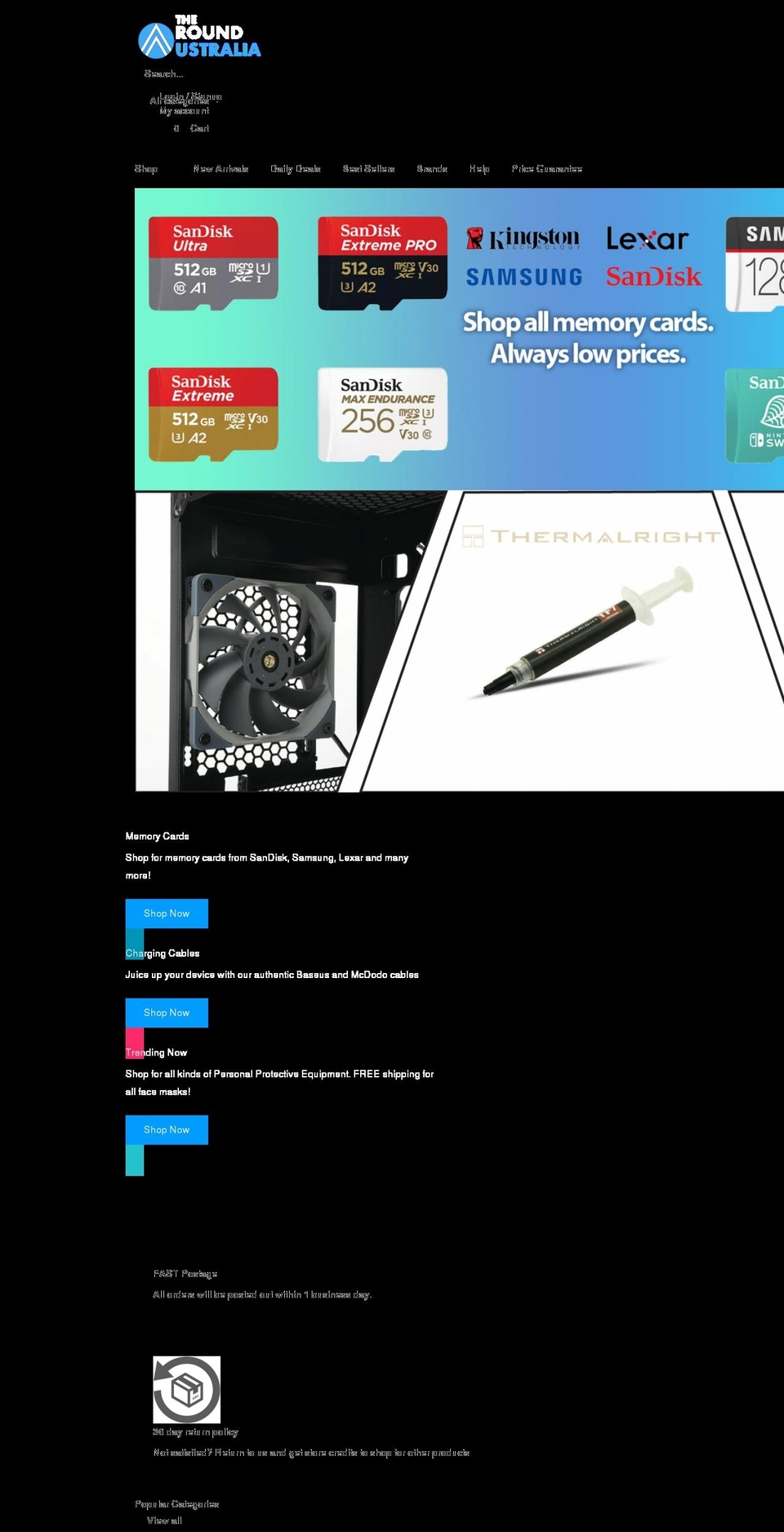 thearoundaustralia.com shopify website screenshot