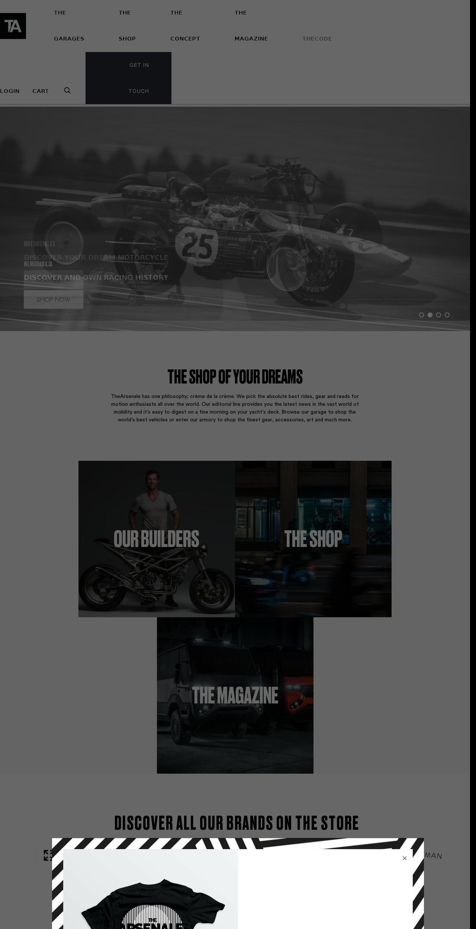 thearsenale.com shopify website screenshot