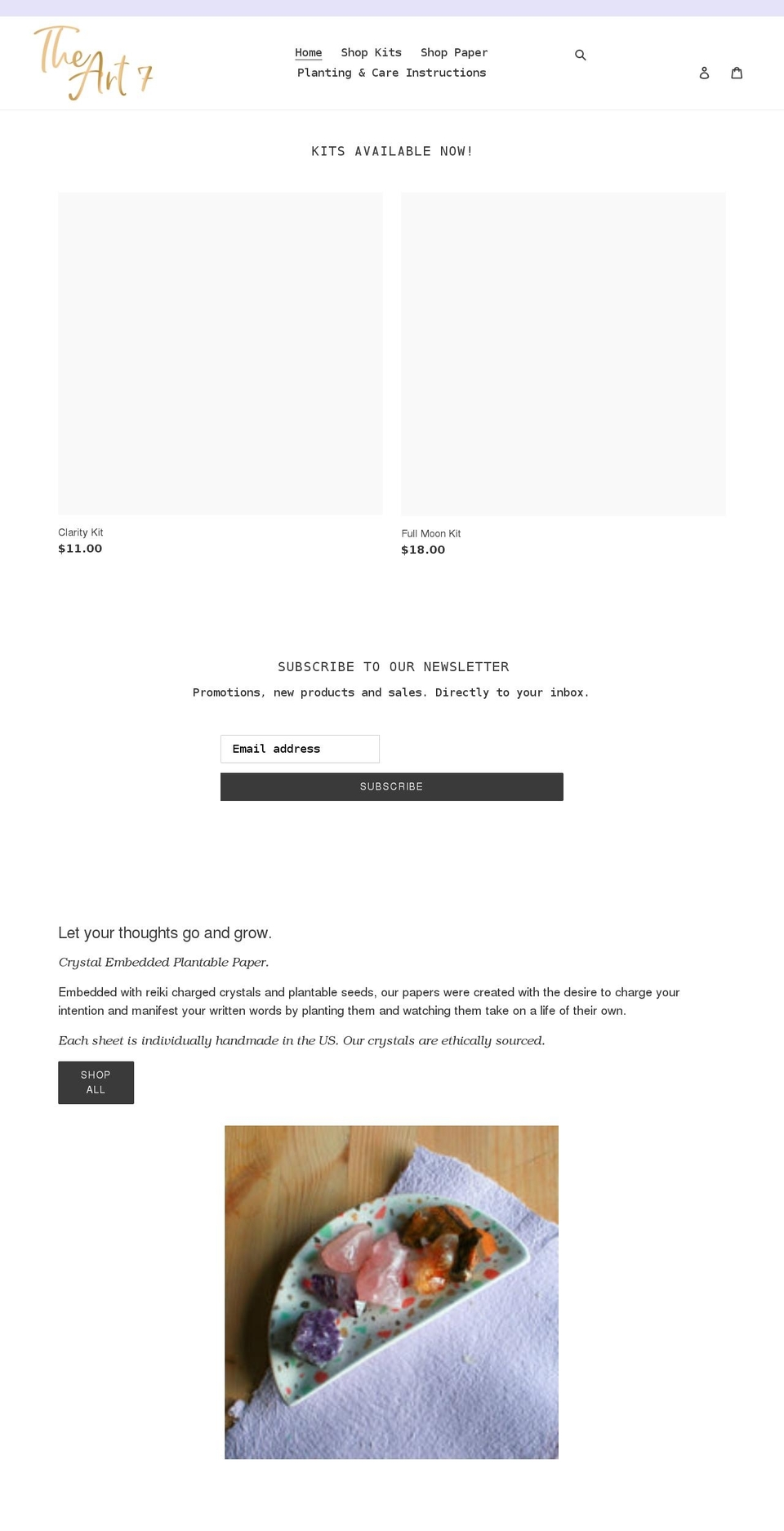 theart7.com shopify website screenshot