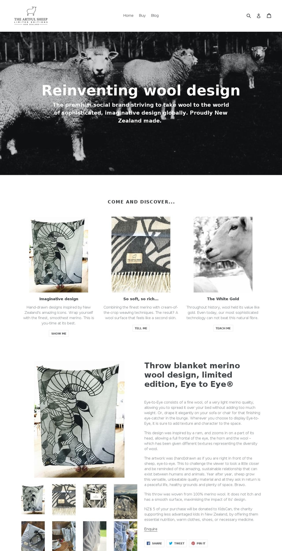 theartfulsheep.com shopify website screenshot