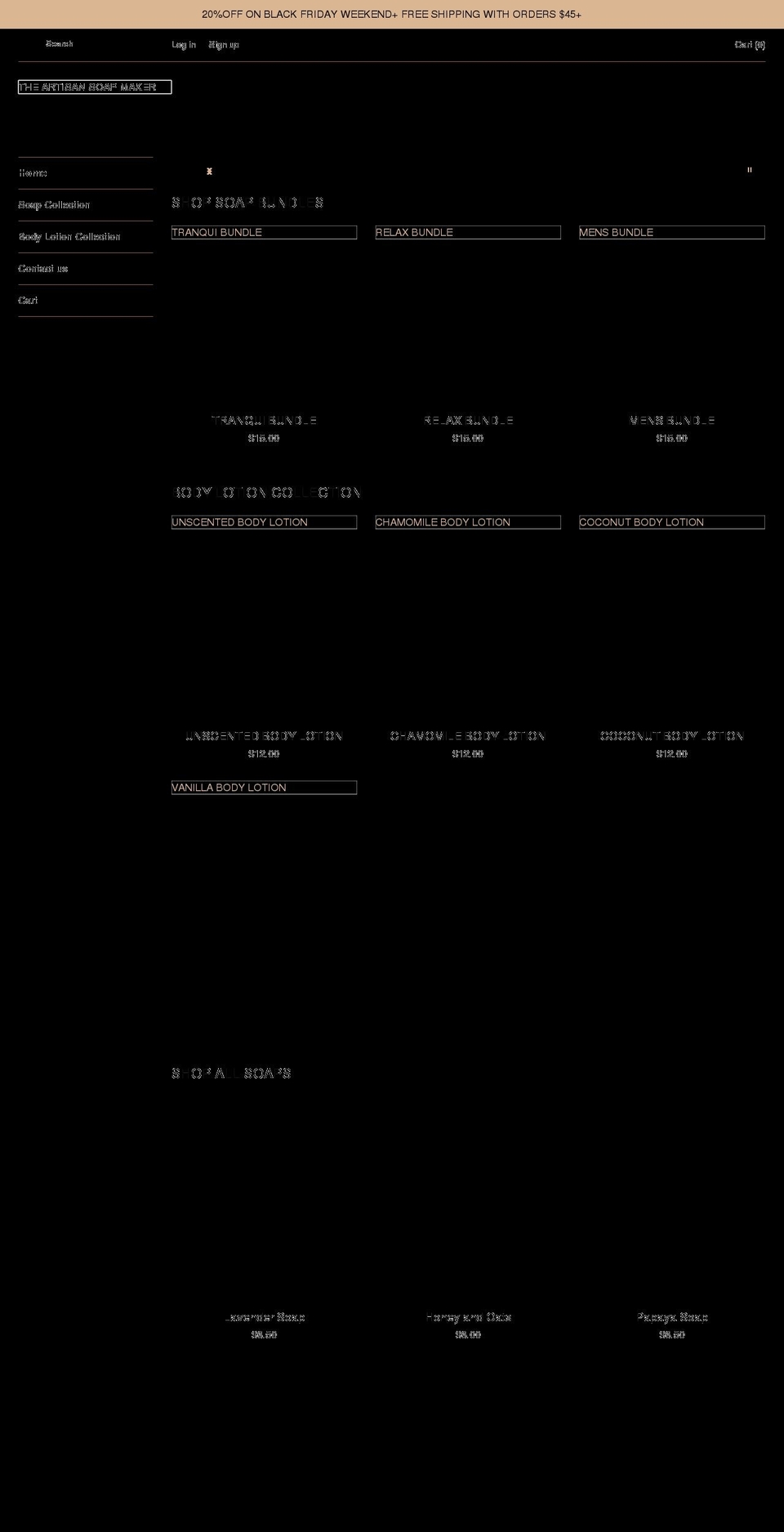 theartisansoapmaker.com shopify website screenshot