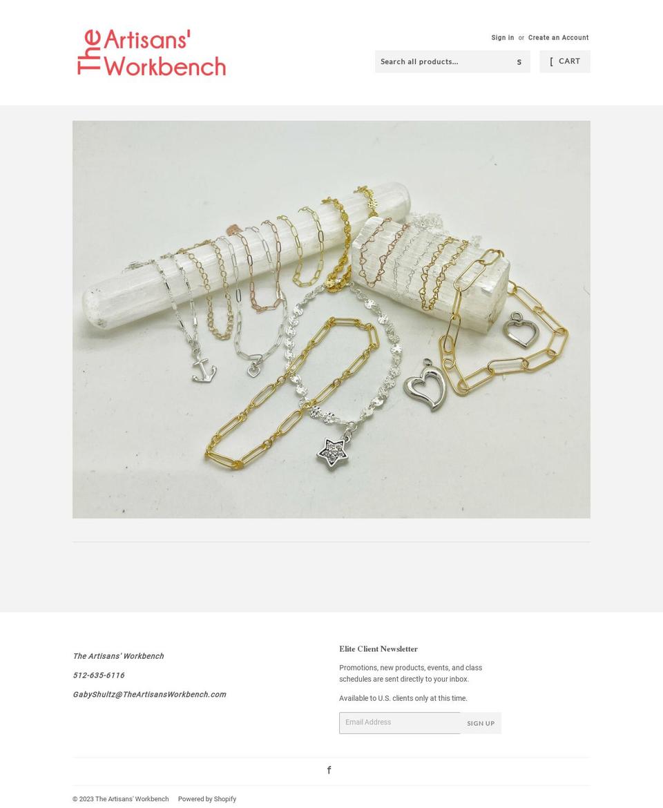 theartisansworkbench.com — Shopify storefront screenshot