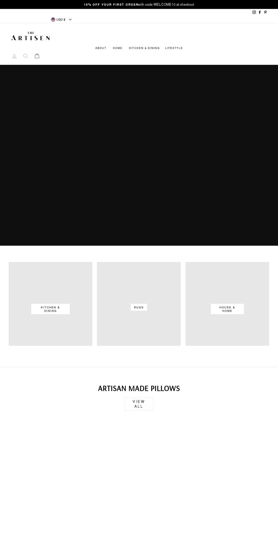 theartisen.com — Shopify storefront screenshot