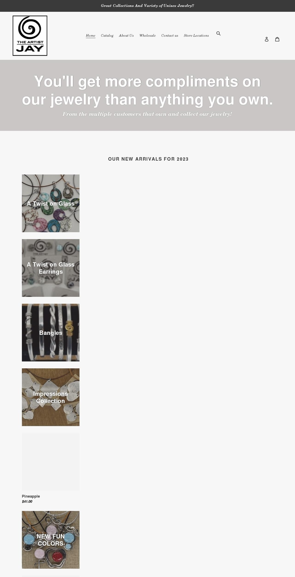 theartistjay.com shopify website screenshot