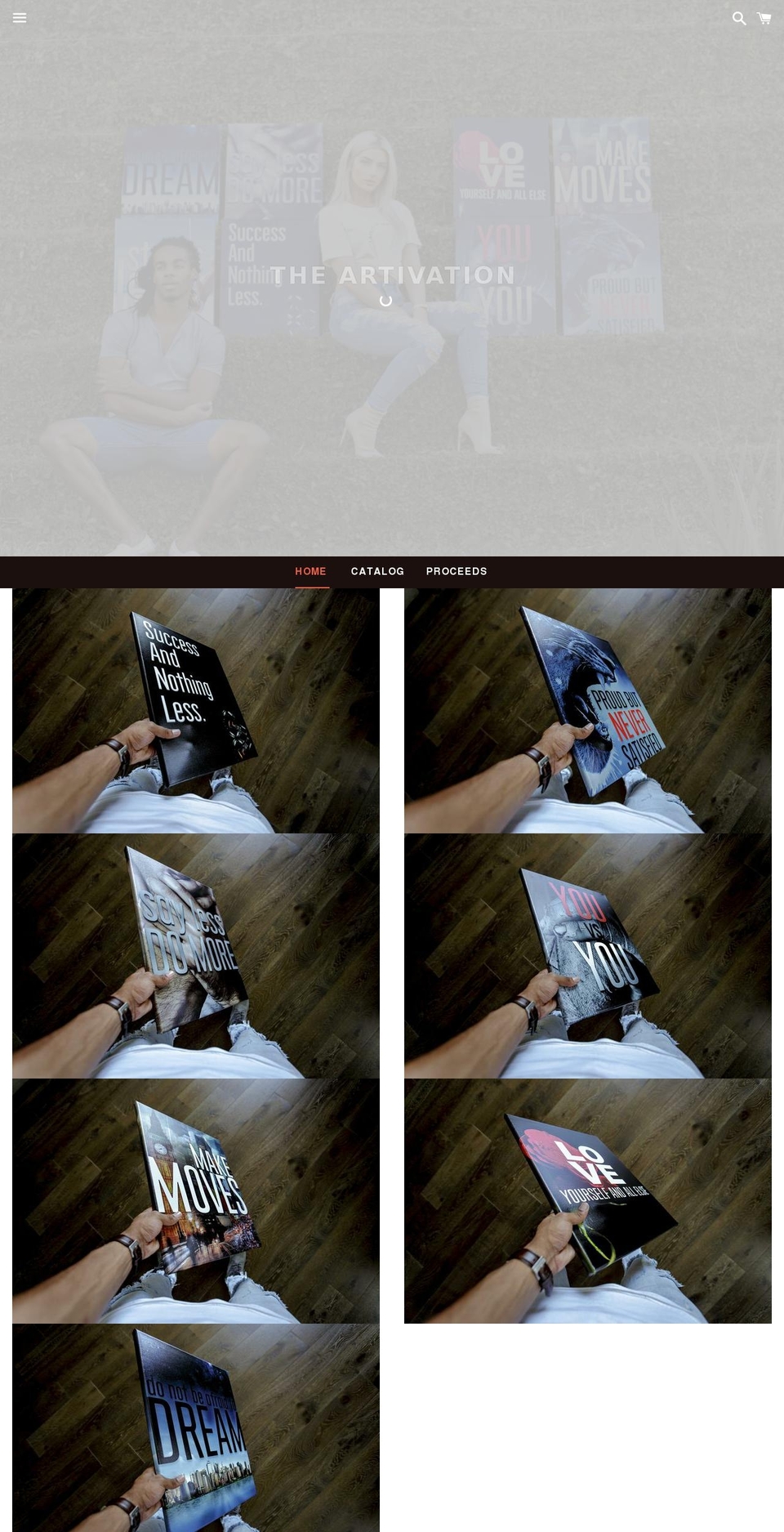 theartivation.com shopify website screenshot