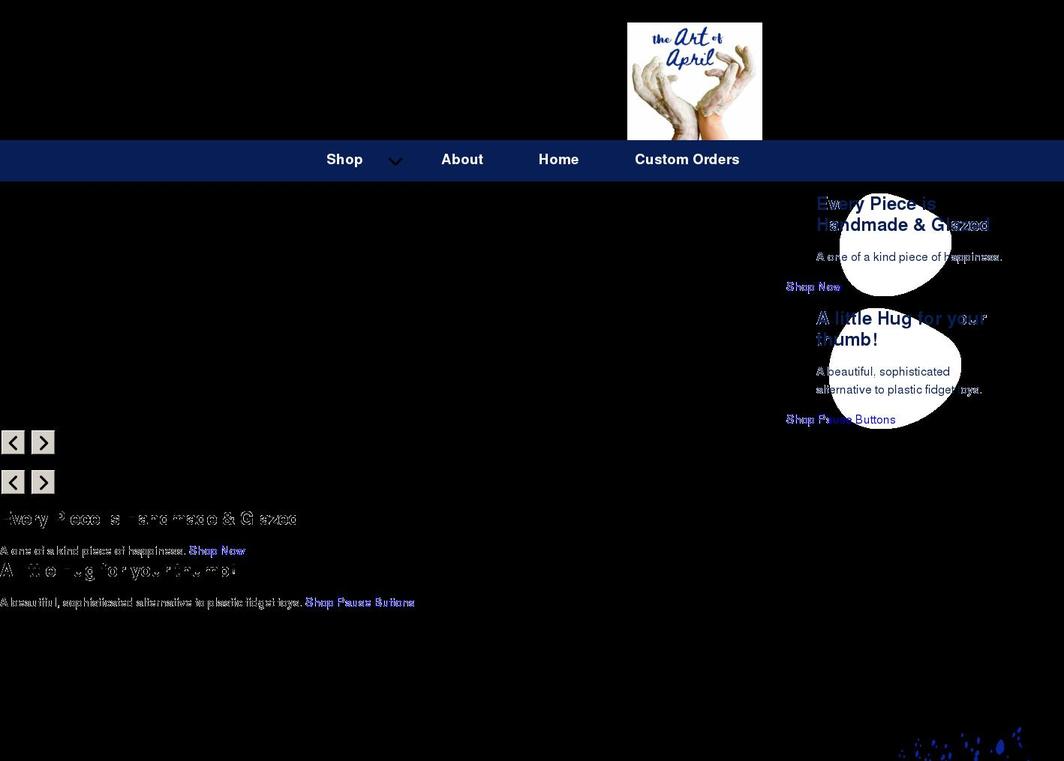 theartofapril.com shopify website screenshot