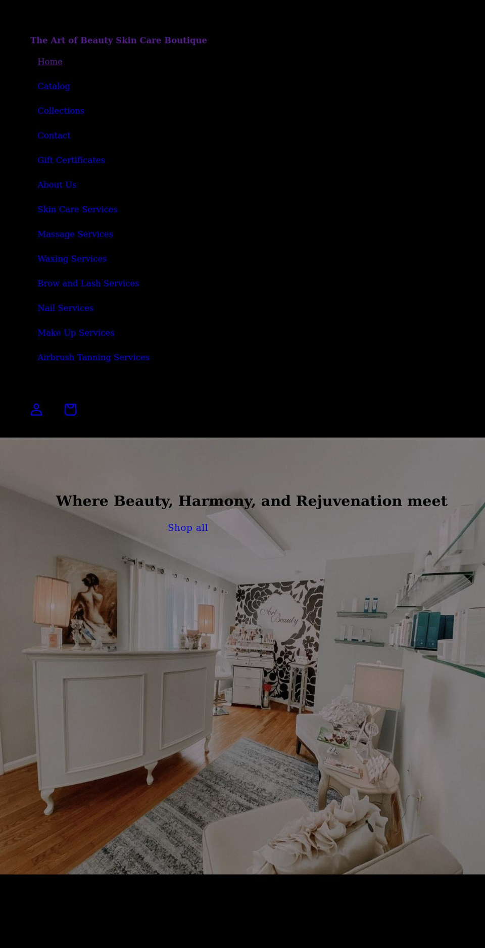 theartofbeautyskincareassociates.com shopify website screenshot