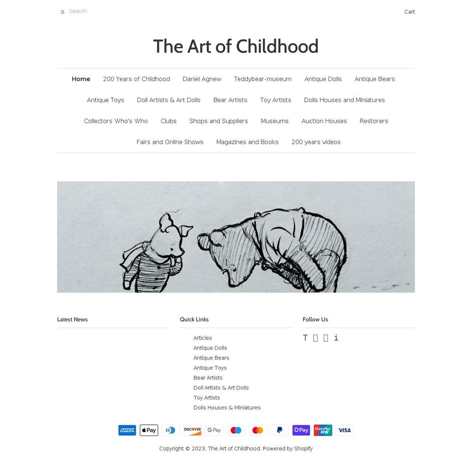 theartofchildhood.com shopify website screenshot