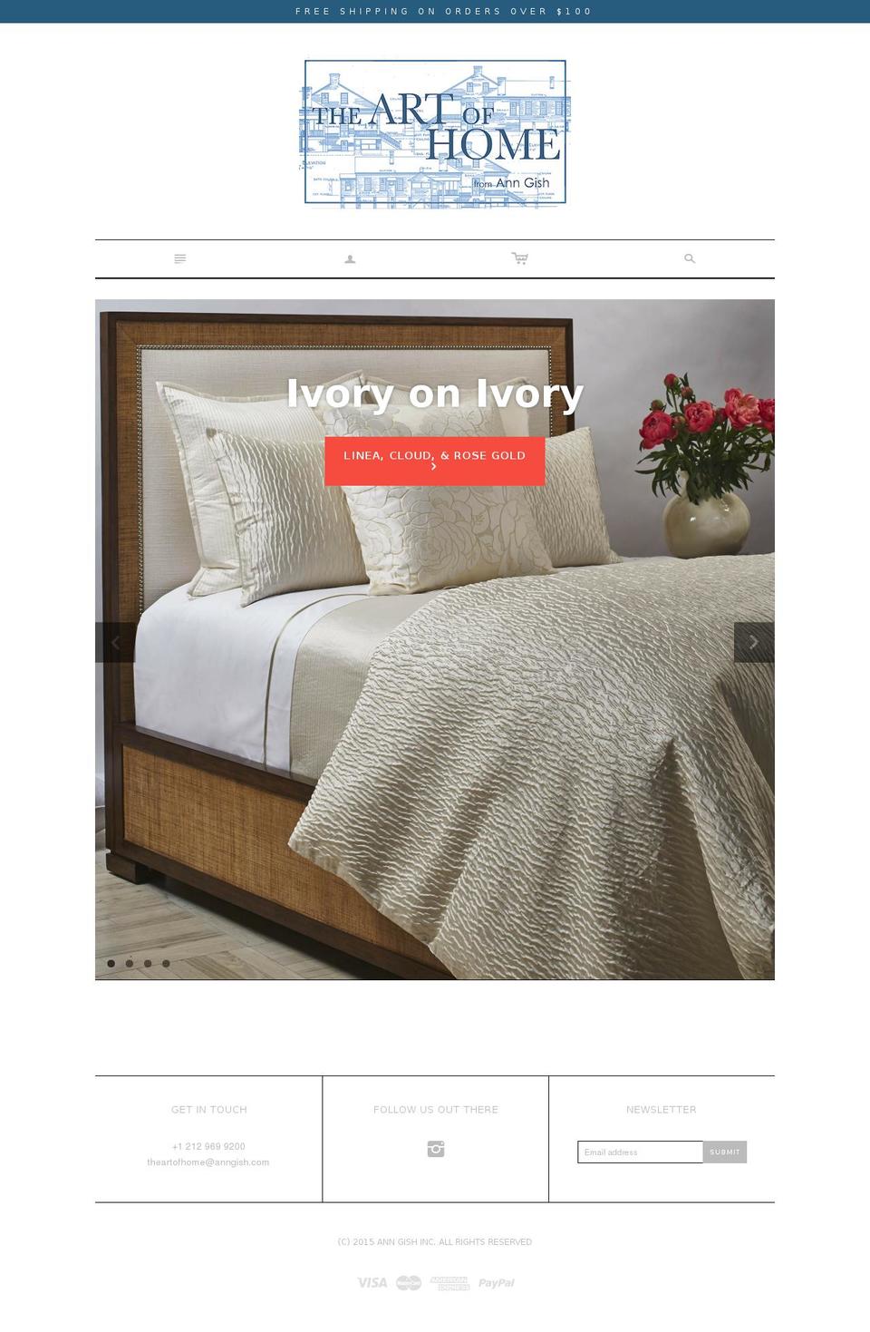 theartofhome.com shopify website screenshot
