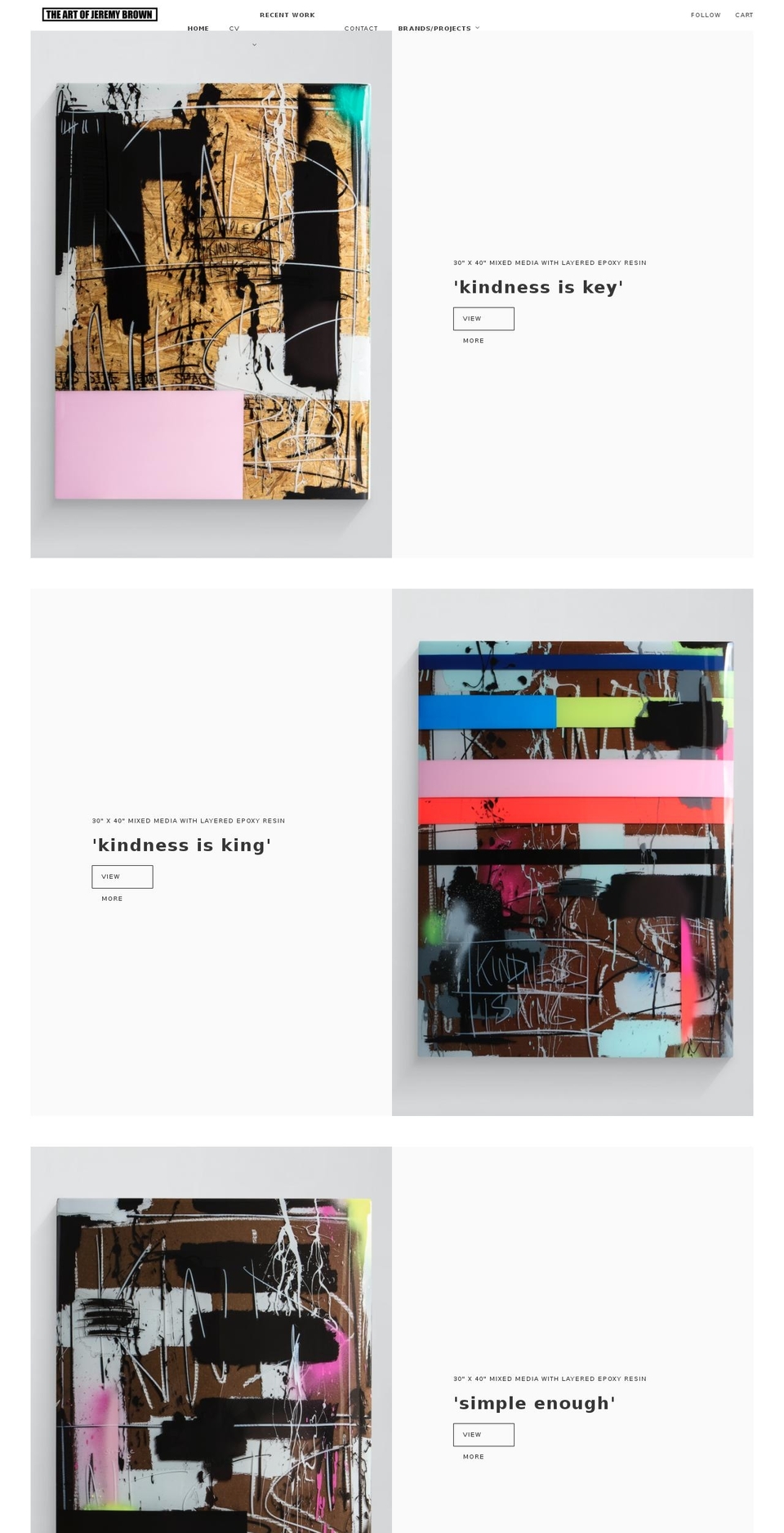 theartofjeremybrown.com — Shopify storefront screenshot
