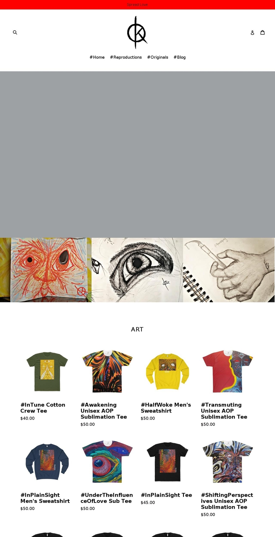 theartofkurly.com — Shopify storefront screenshot