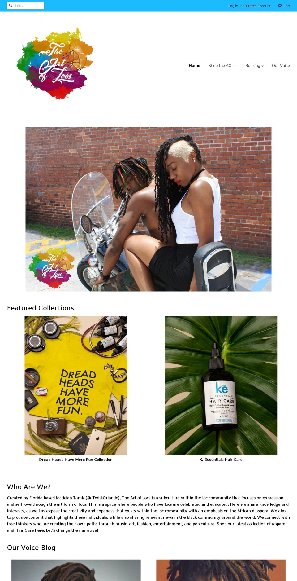 theartoflocs.com — Shopify storefront screenshot