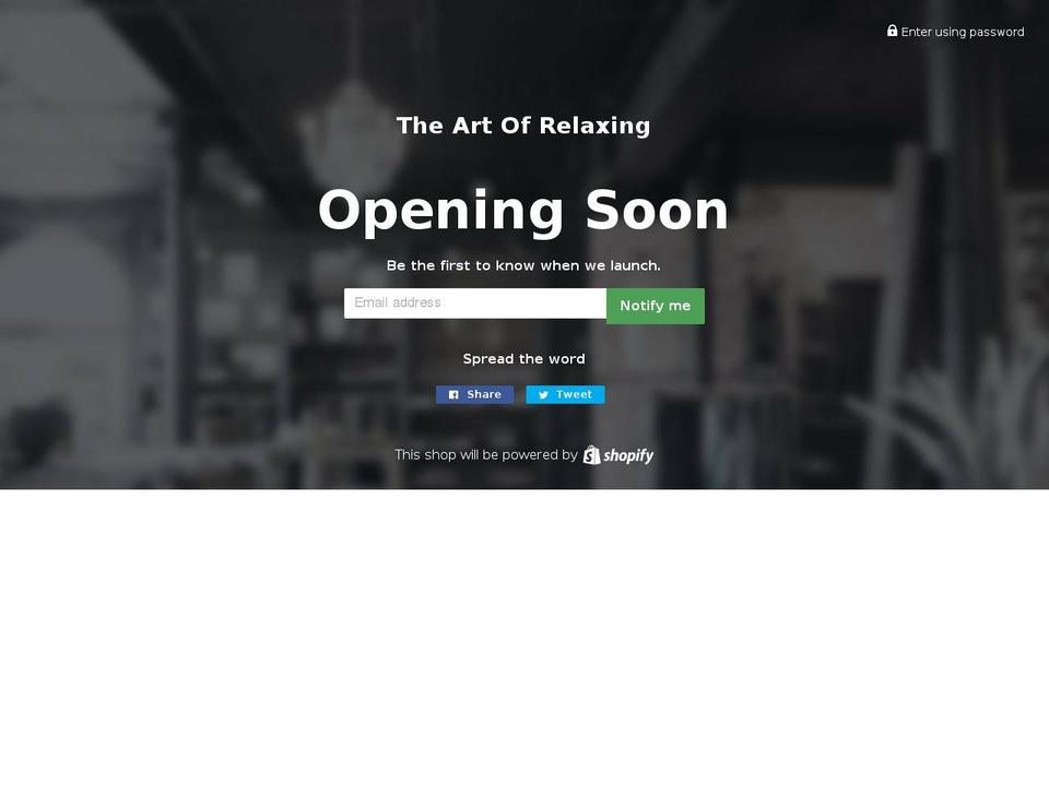 theartofrelaxing.com — Shopify storefront screenshot