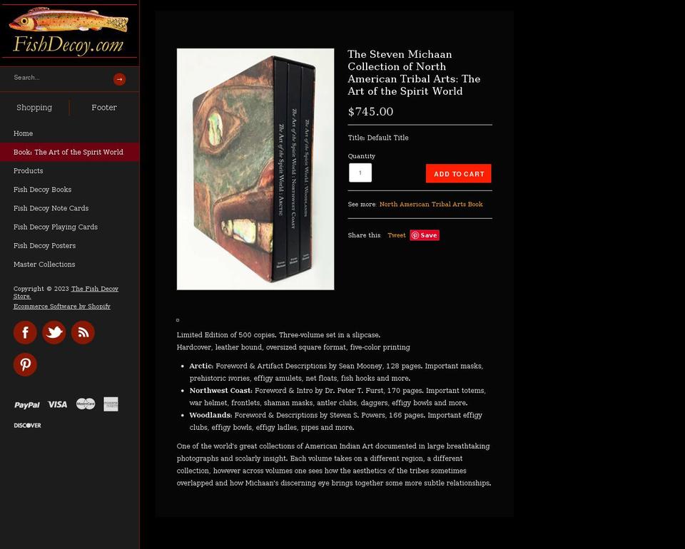 theartofthespiritworld-book.com — Shopify storefront screenshot