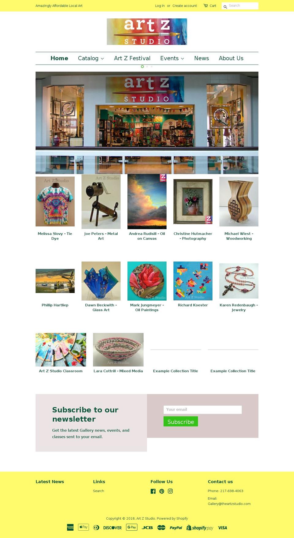 theartzstudio.com — Shopify storefront screenshot