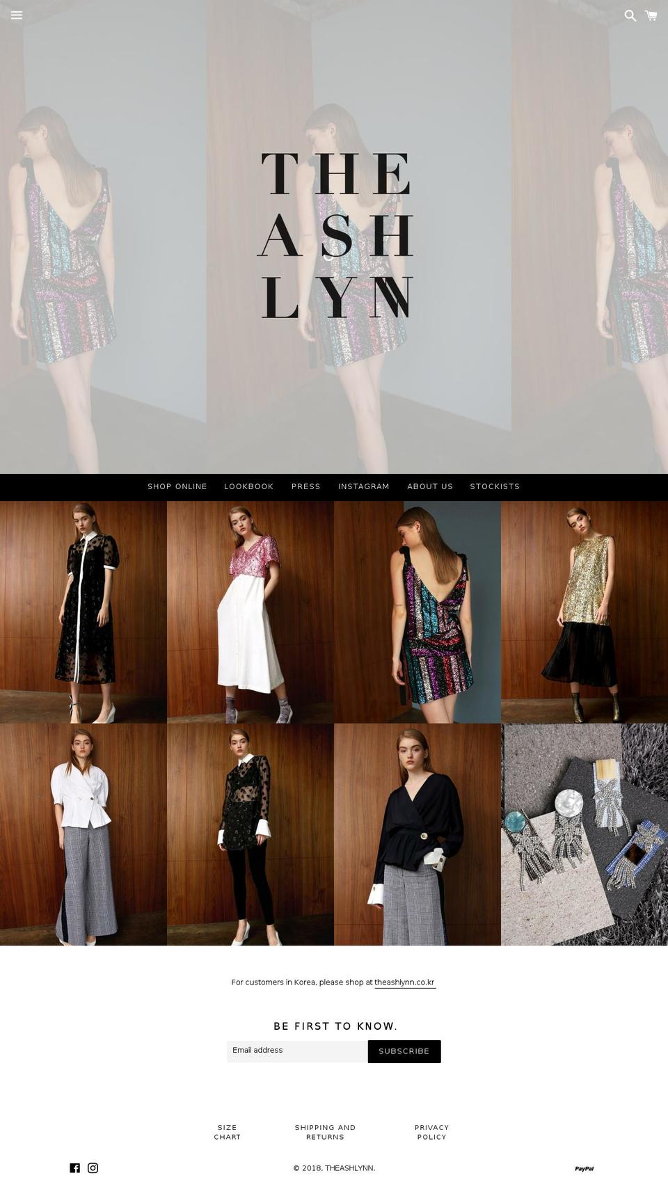theashlynn.com shopify website screenshot