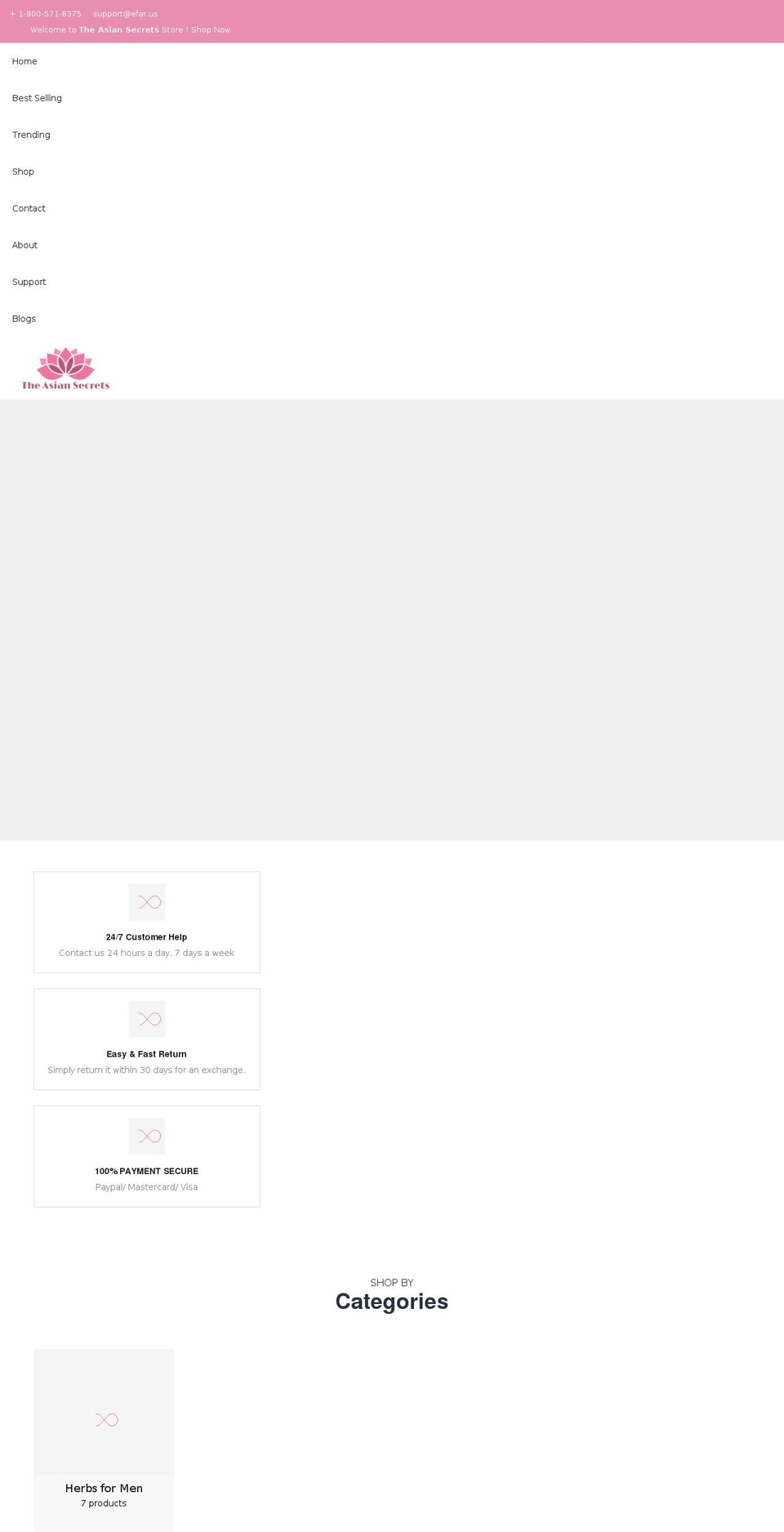 theasiansecrets.com shopify website screenshot
