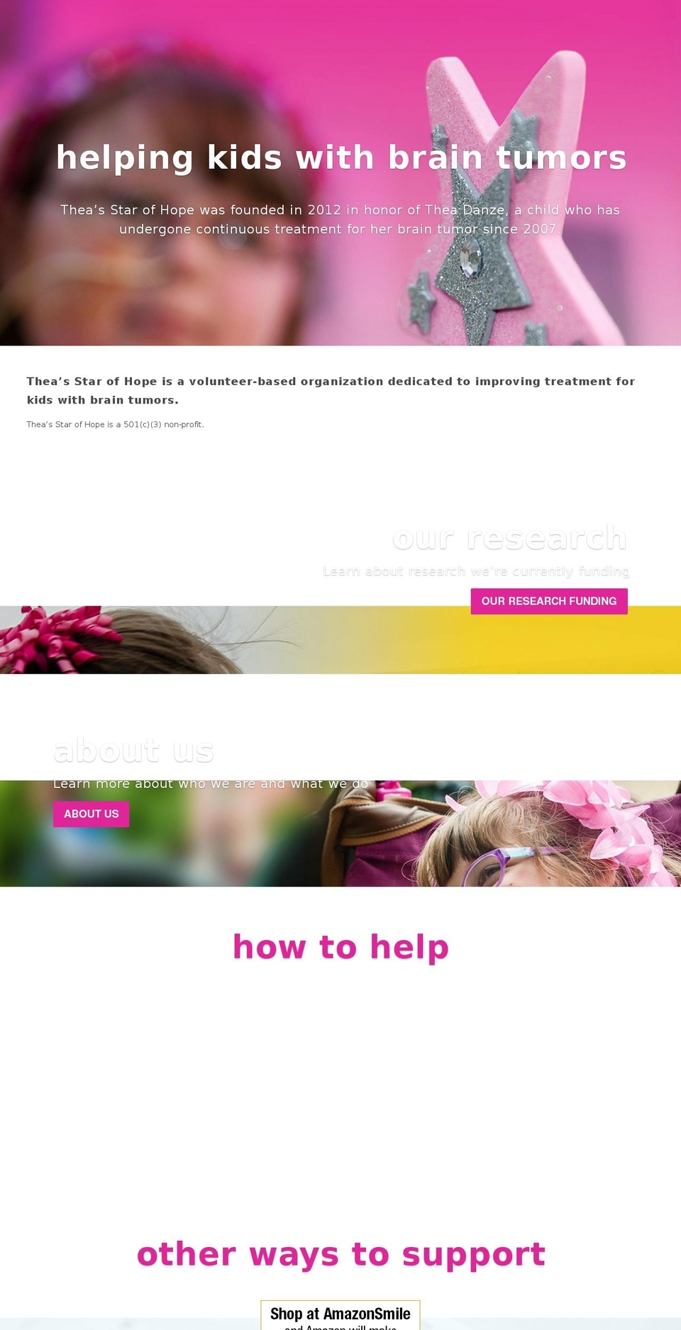 theasstarofhope.org shopify website screenshot