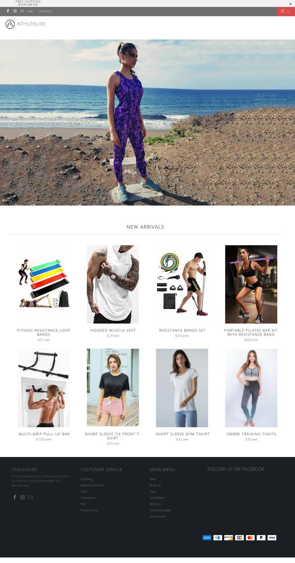 theathleisurestore.com — Shopify storefront screenshot