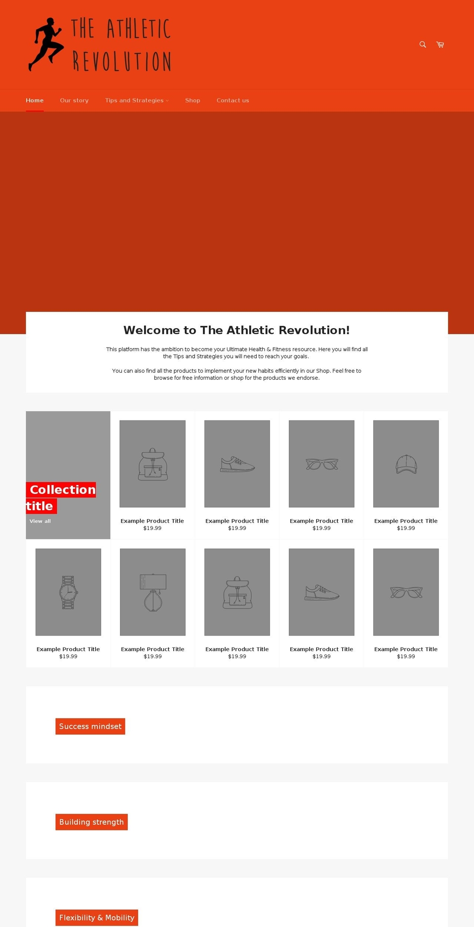 theathleticrevolution.com shopify website screenshot