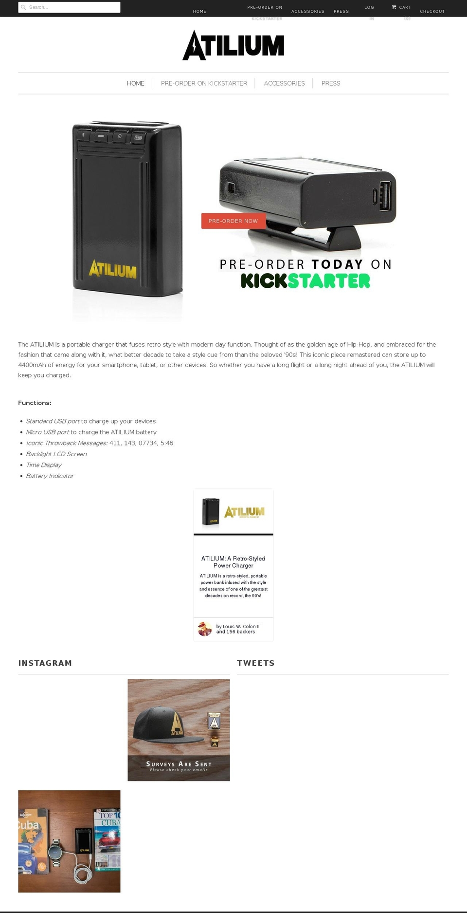 theatilium.com shopify website screenshot