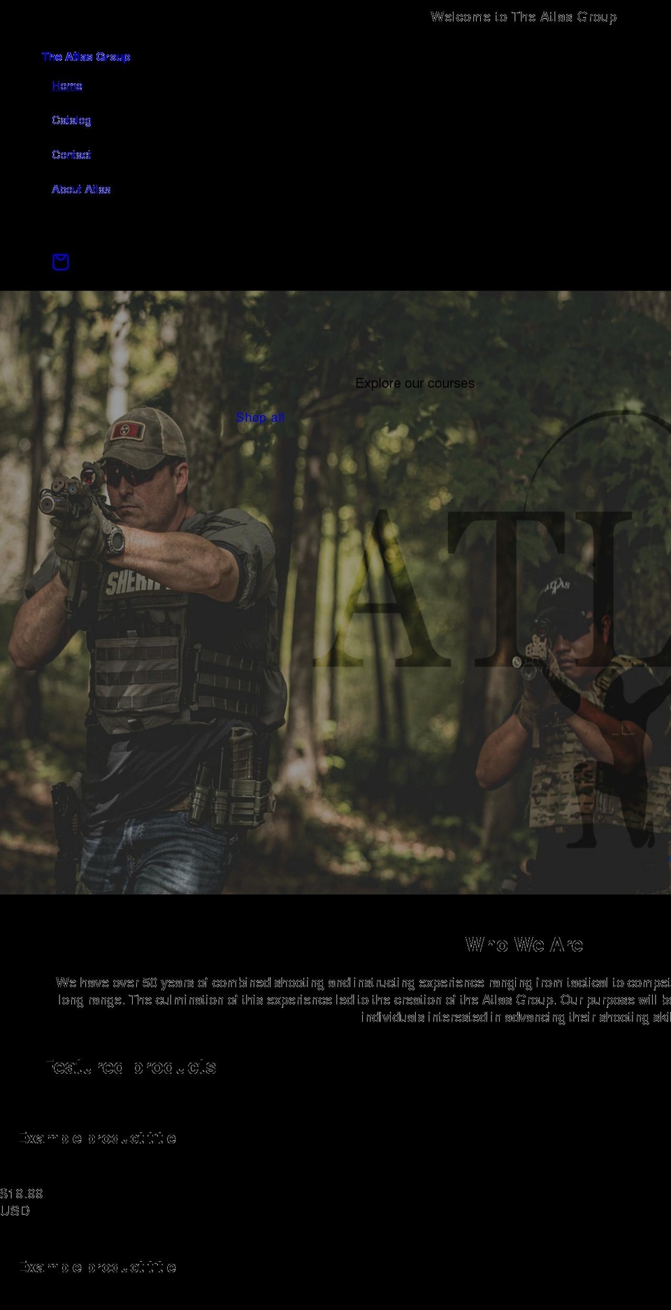 theatlasgroup.net shopify website screenshot
