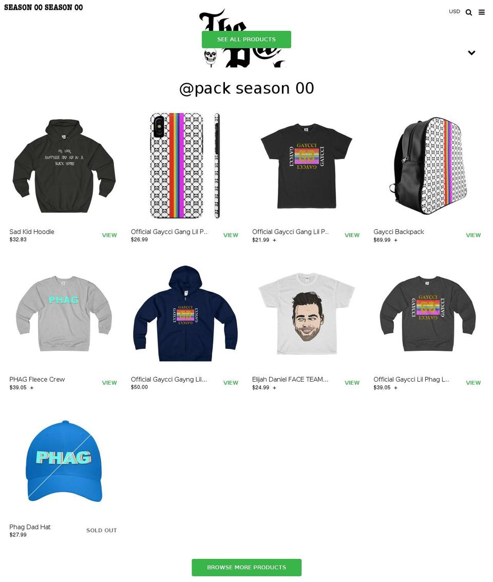 theatpack.com shopify website screenshot