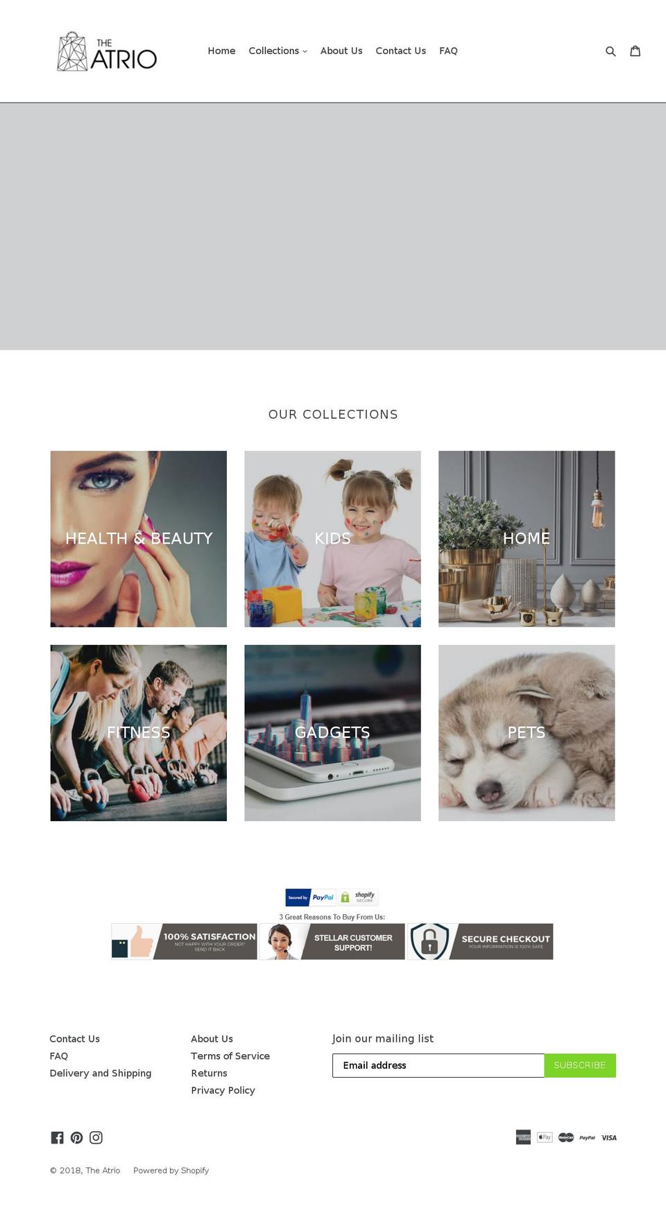 theatrio.com shopify website screenshot