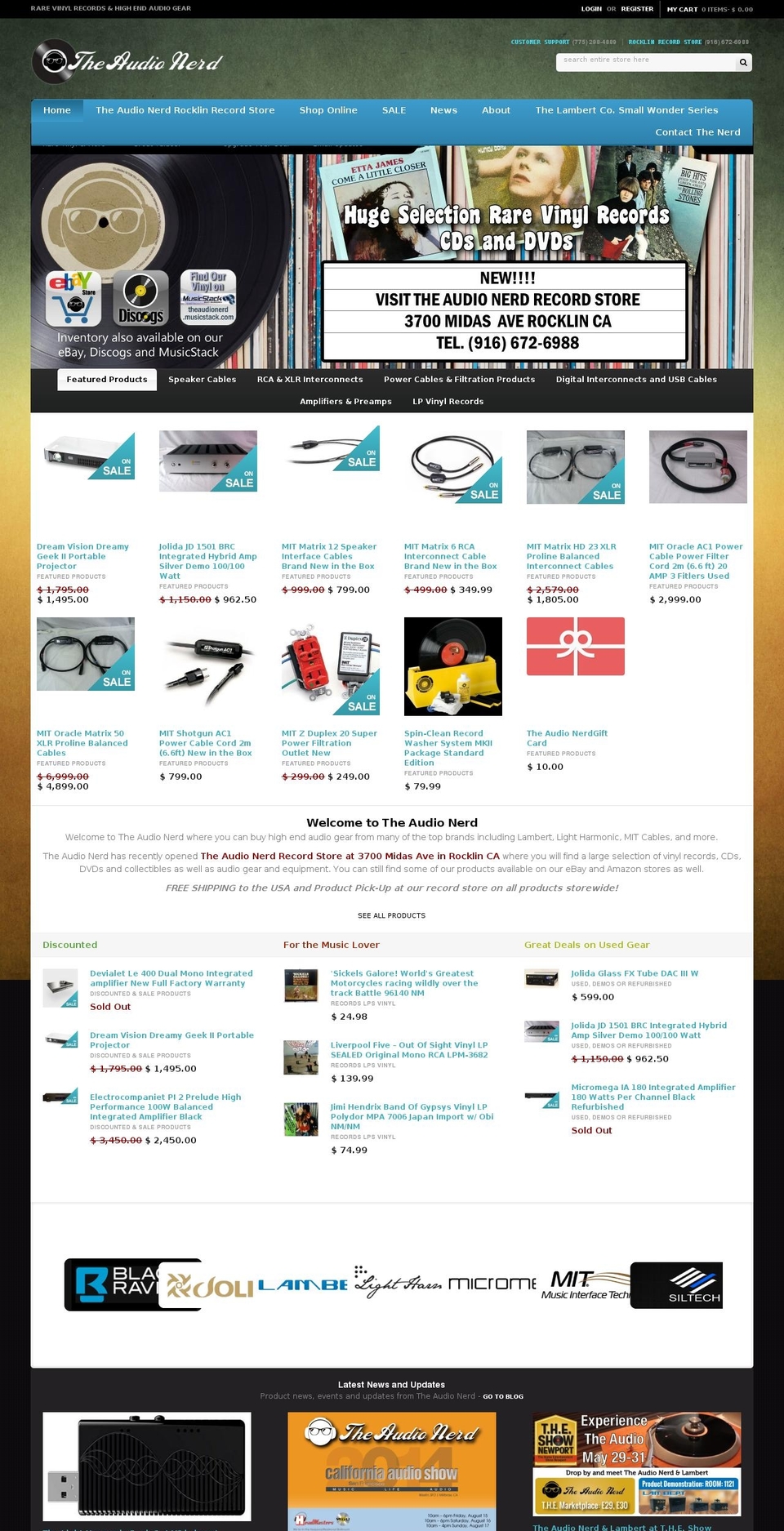 theaudionerd.com shopify website screenshot