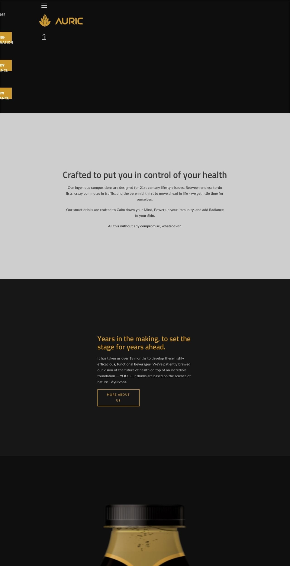 theauric.com — Shopify storefront screenshot