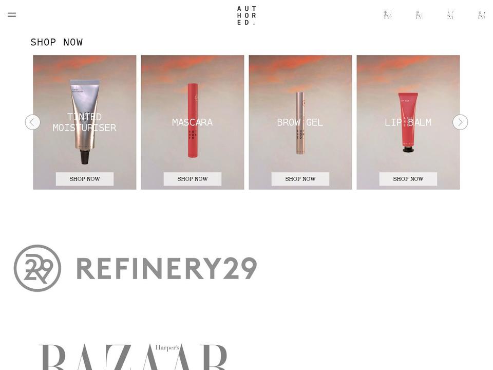 theauthored.com shopify website screenshot