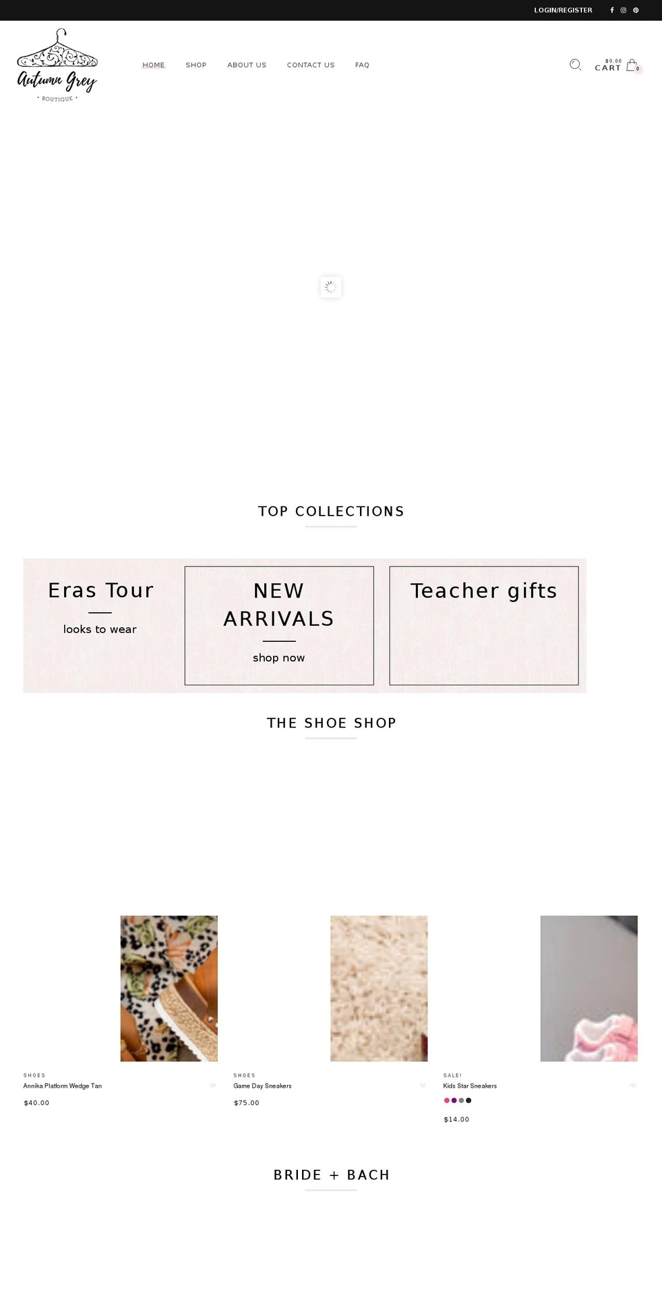 theautumngrey.com — Shopify storefront screenshot