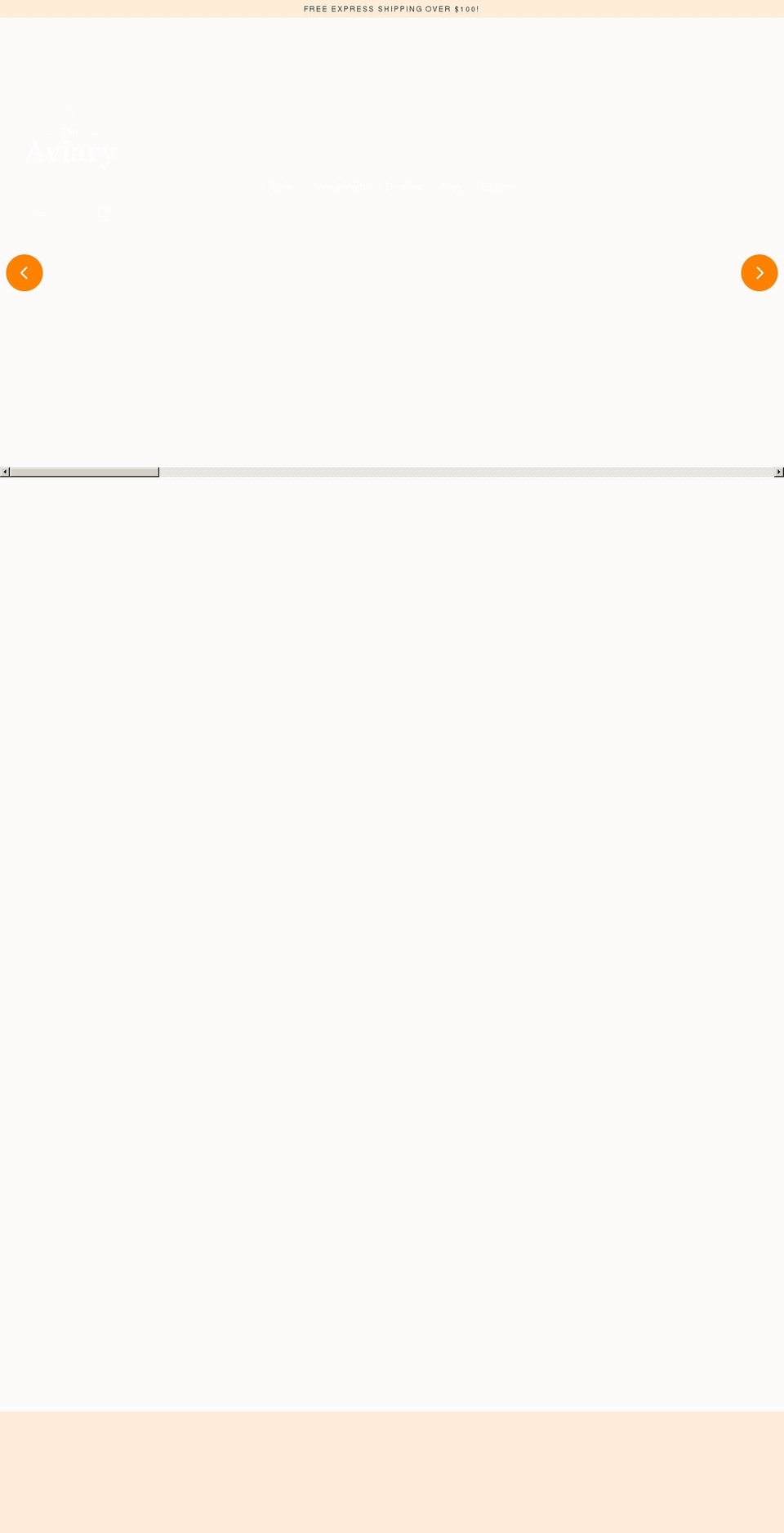 theaviaryboutique.com shopify website screenshot