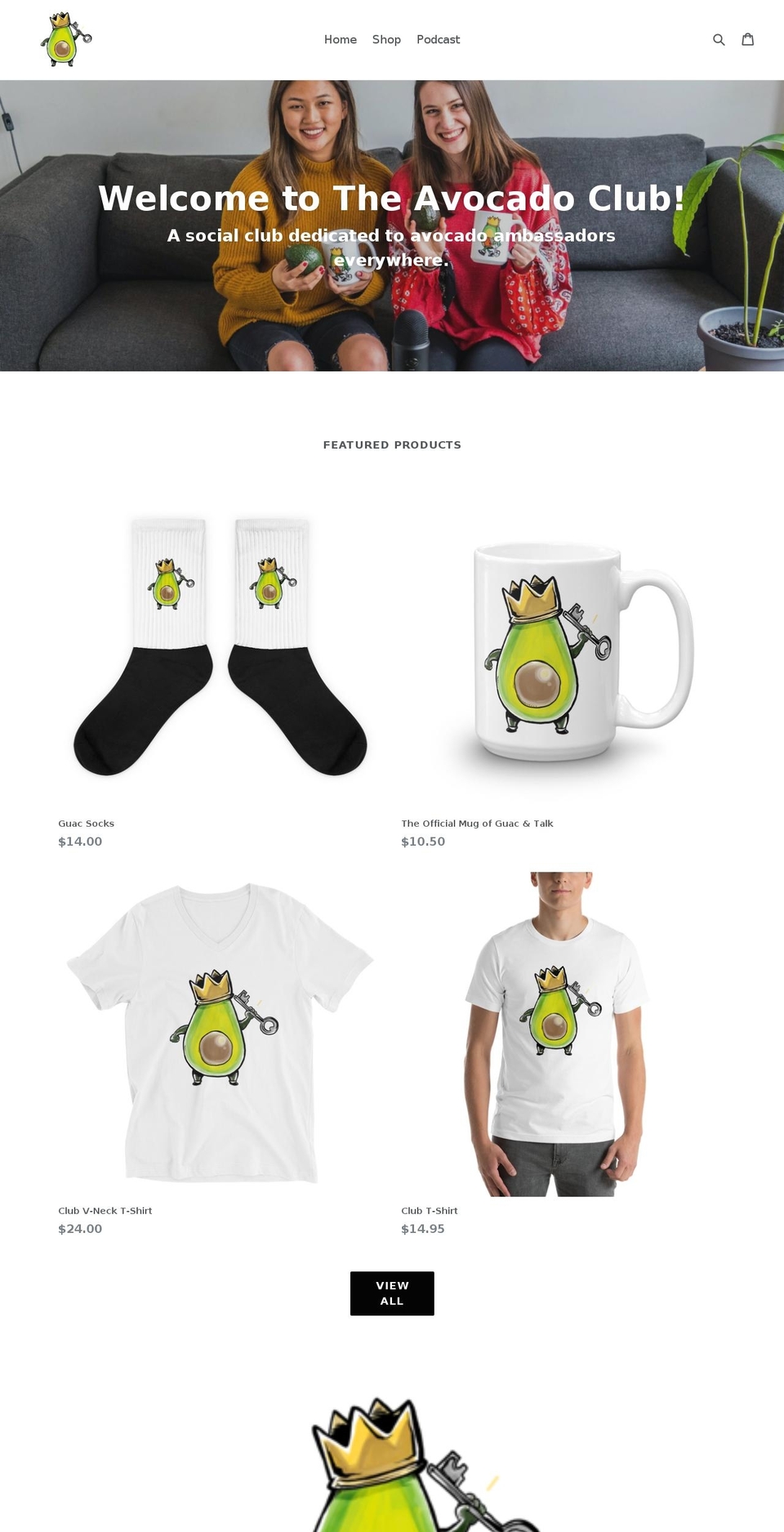 theavocadoclub.com — Shopify storefront screenshot