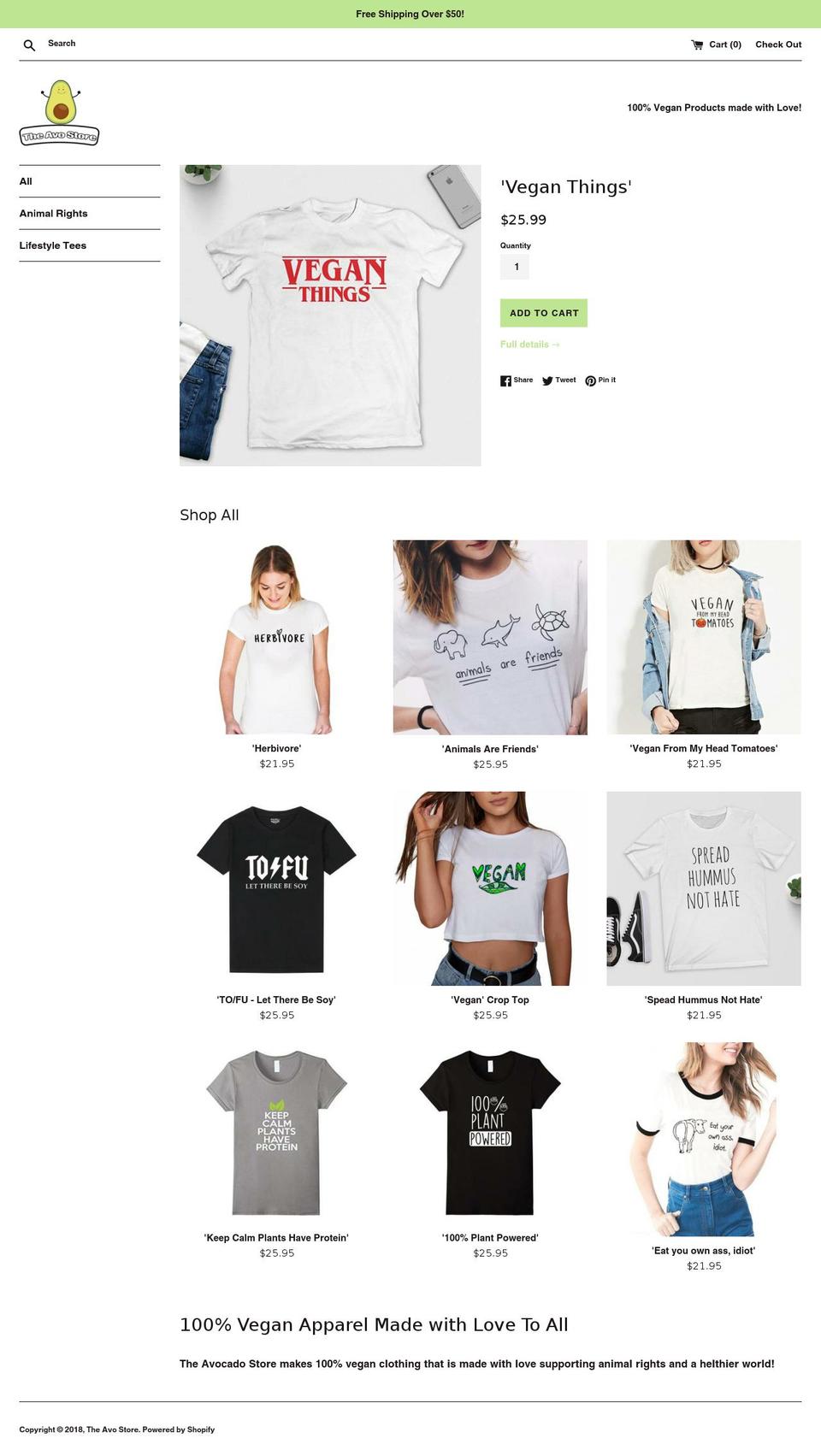 theavostore.com — Shopify storefront screenshot