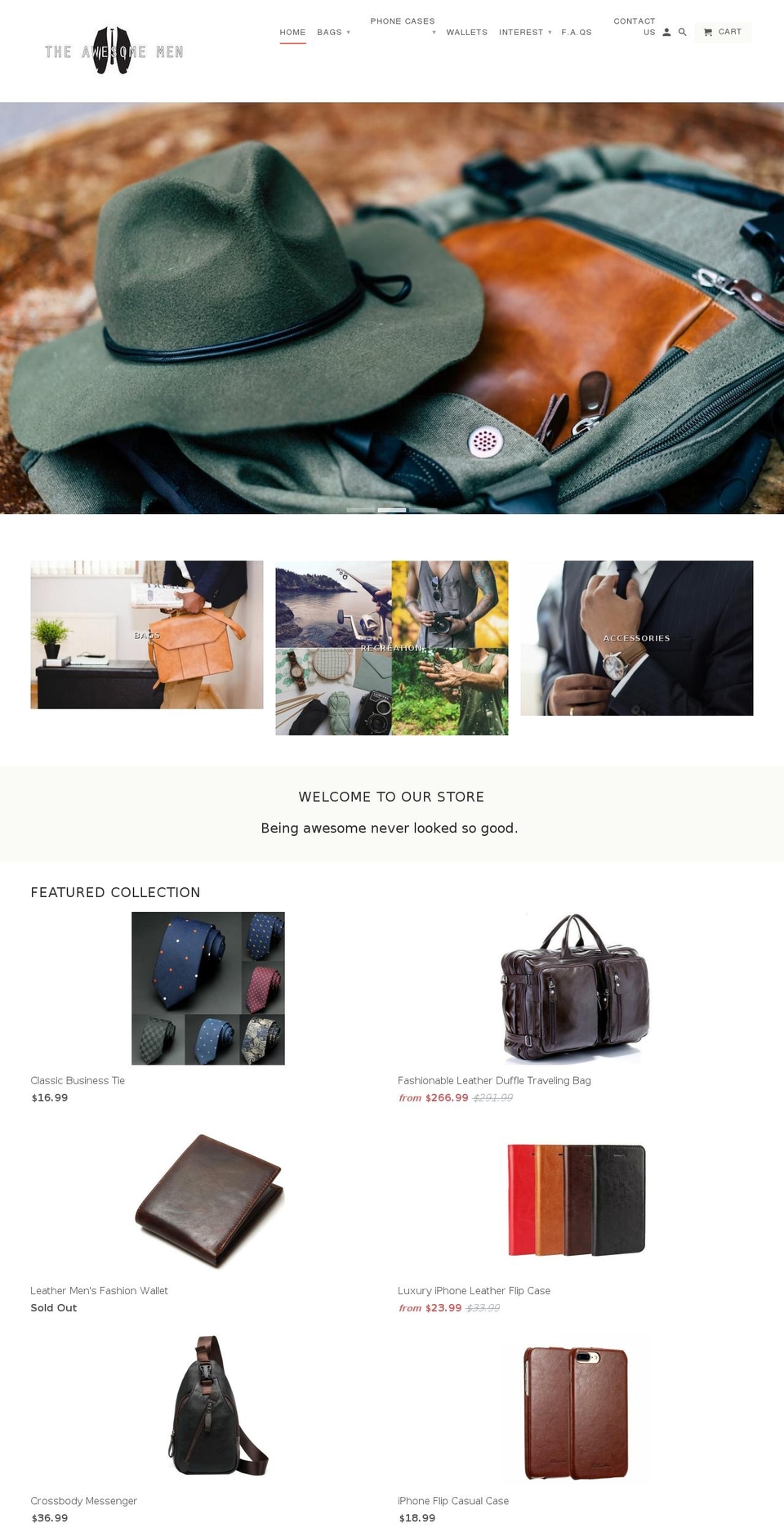 yourstore-v1-4-8 Shopify theme site example theawesomemen.com