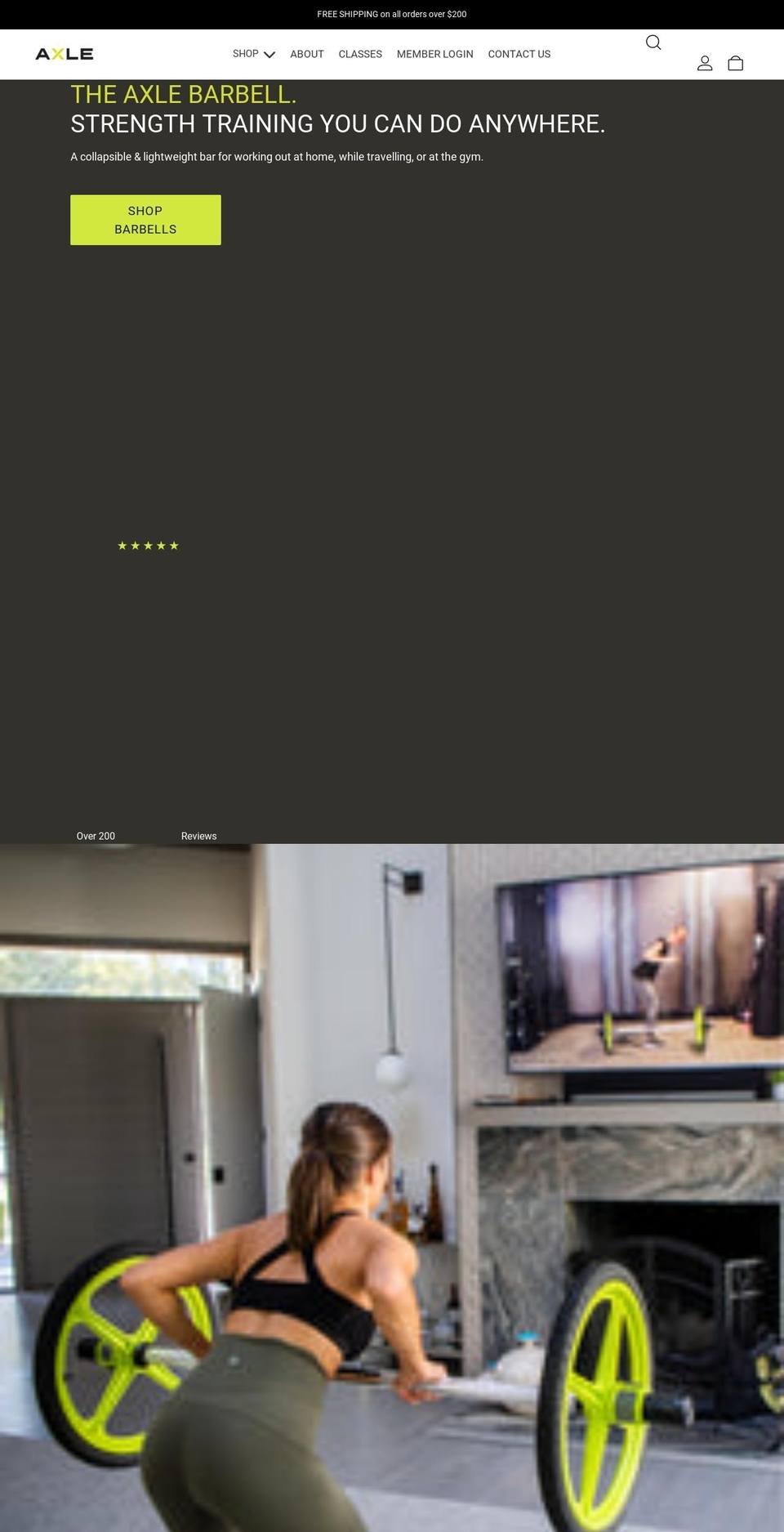theaxleworkout.com shopify website screenshot