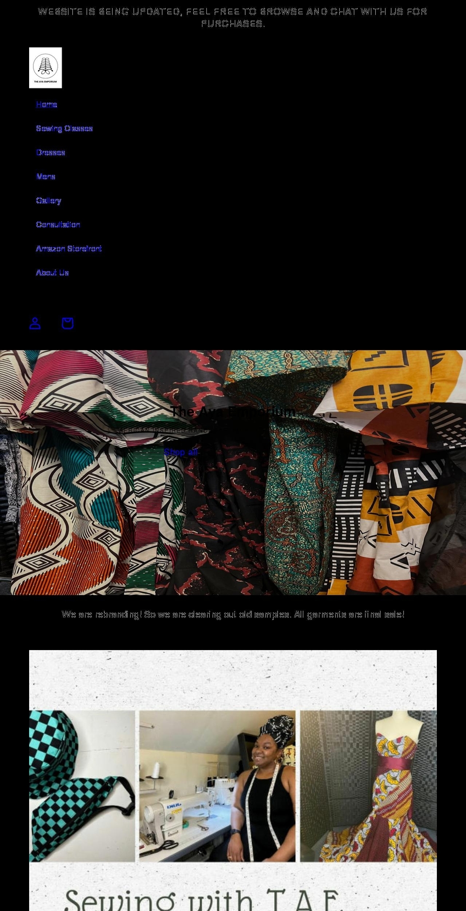 theayaemporium.com shopify website screenshot