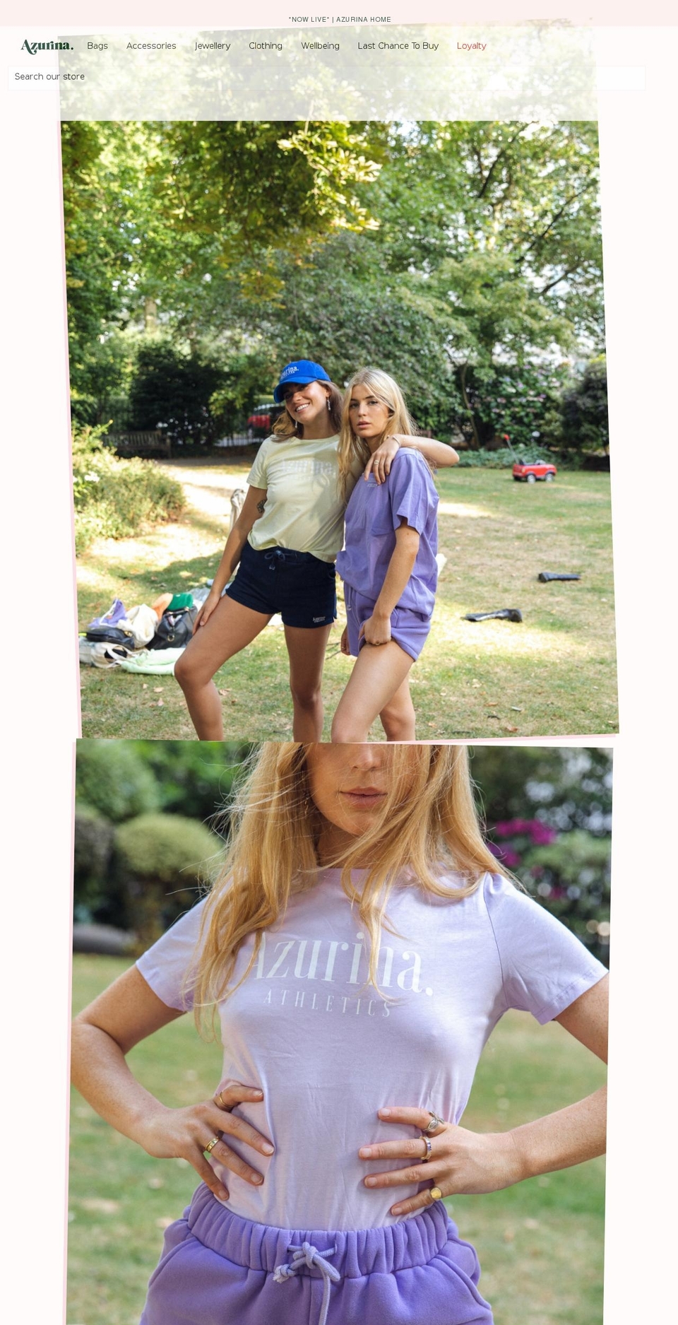 theazurinastore.co.uk shopify website screenshot